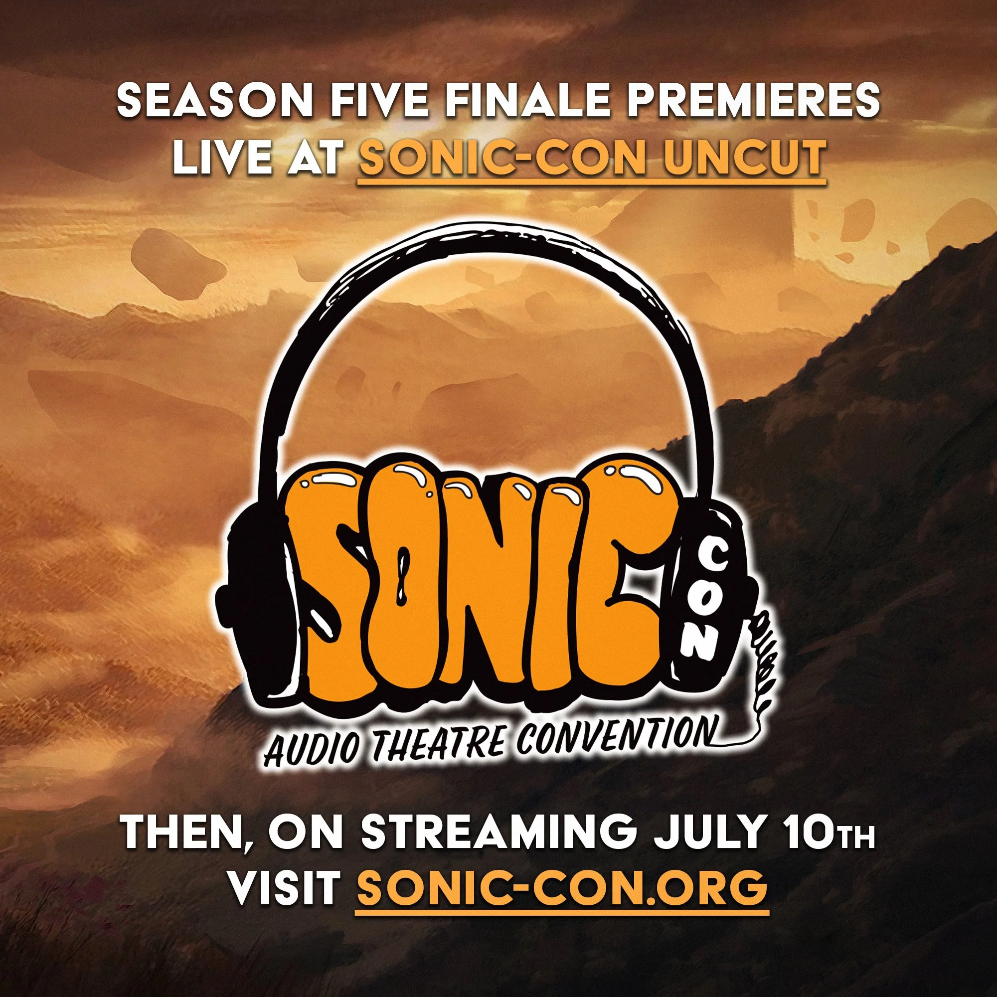 Poster announcing Sonic-Con Uncut event with details, including dates, location, and website.