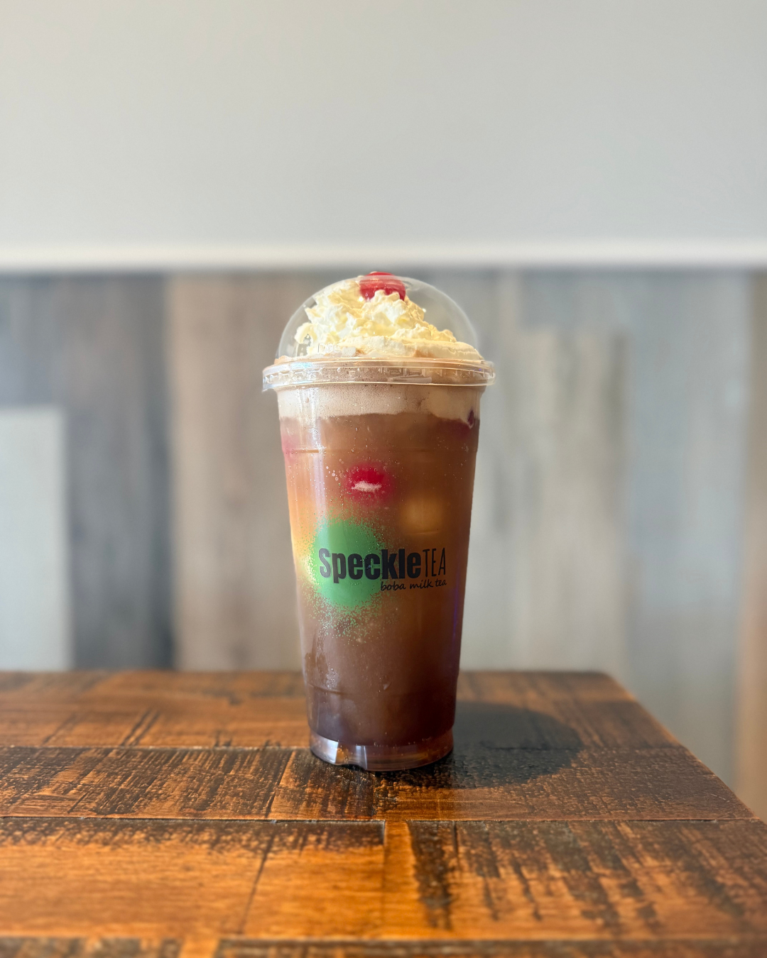 cherry float, dessert, soft serve