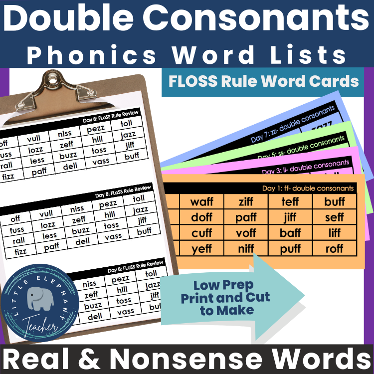 Phonics Word Lists- Real and Nonsense Words