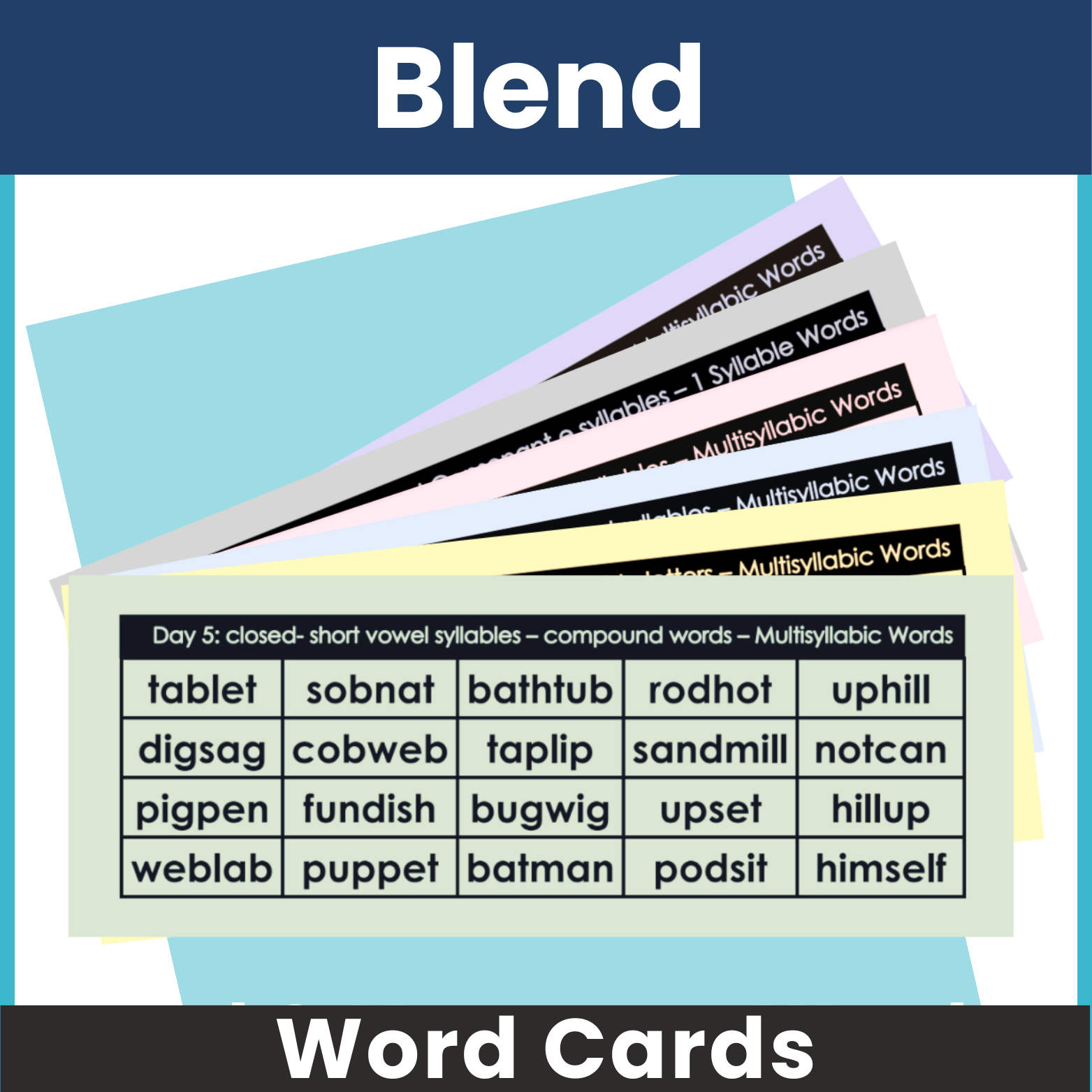 Consonant Blend Words List - Beginning Blends Words - Real and Nonsense ...