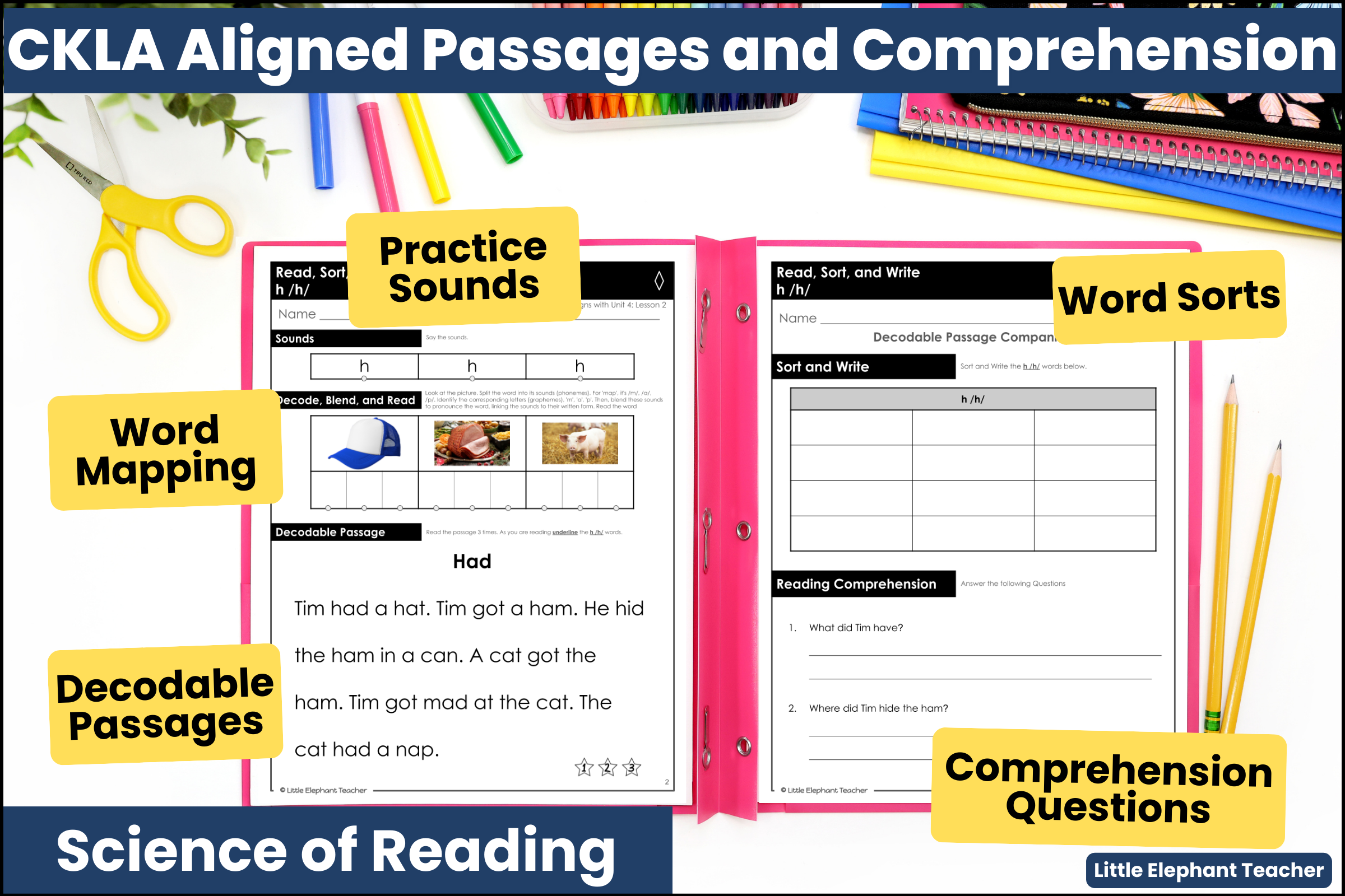 Amplify CKLA Aligned Kindergarten Skills Strand decodable readers with comprehension aligned to the Science of Reading