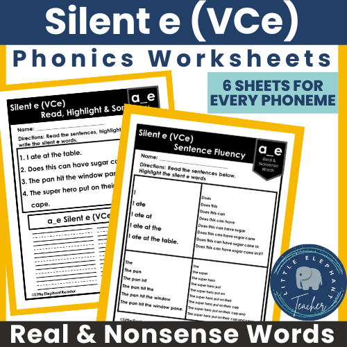 Phonics Worksheets For Older Students