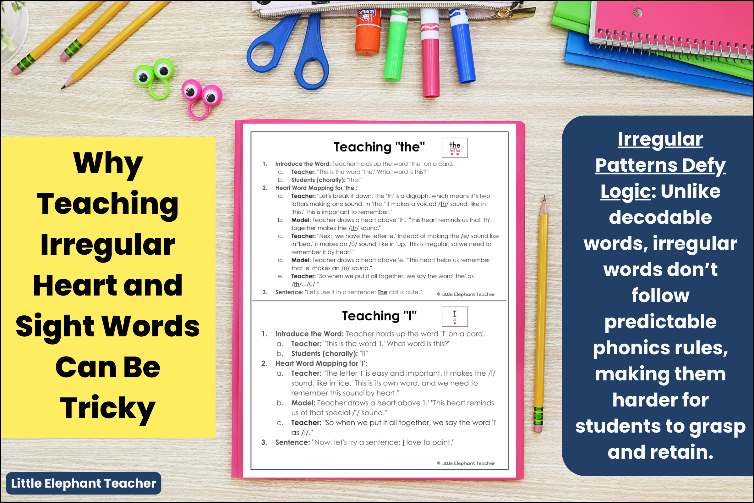 Irregular Words Sign How to Teach UFLI Aligned Irregular Heart and Sight Words - The Guide!