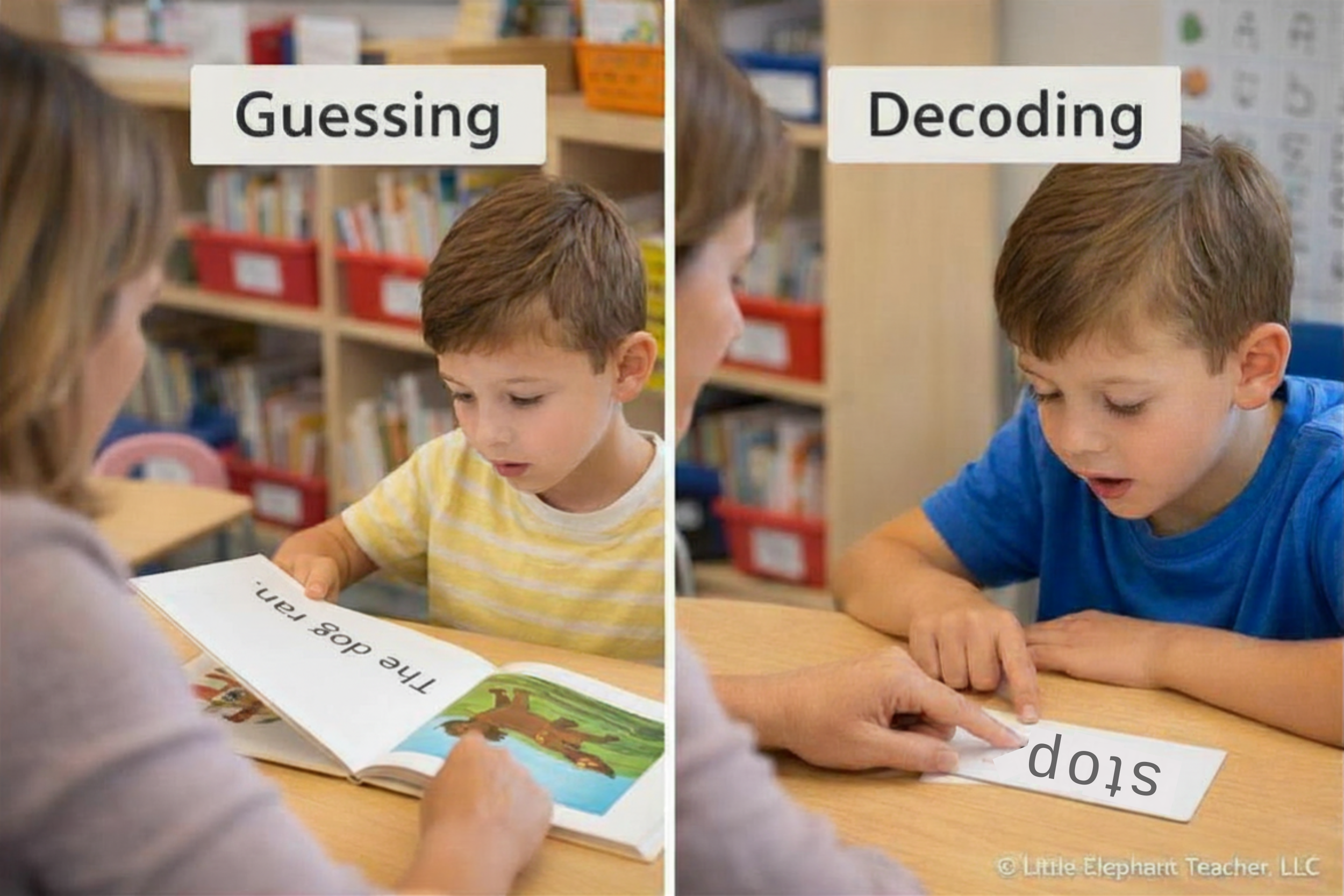 Comparison of guessing from pictures versus decoding words using phonics