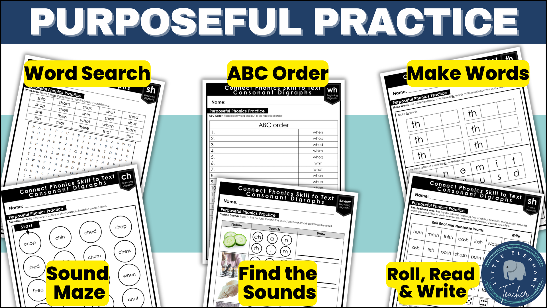 This unit covers Consonant Digraph Words. This intervention provides structured, systematic, and sequential phonics instruction for students who need Tier 2 or 3 phonics instruction.