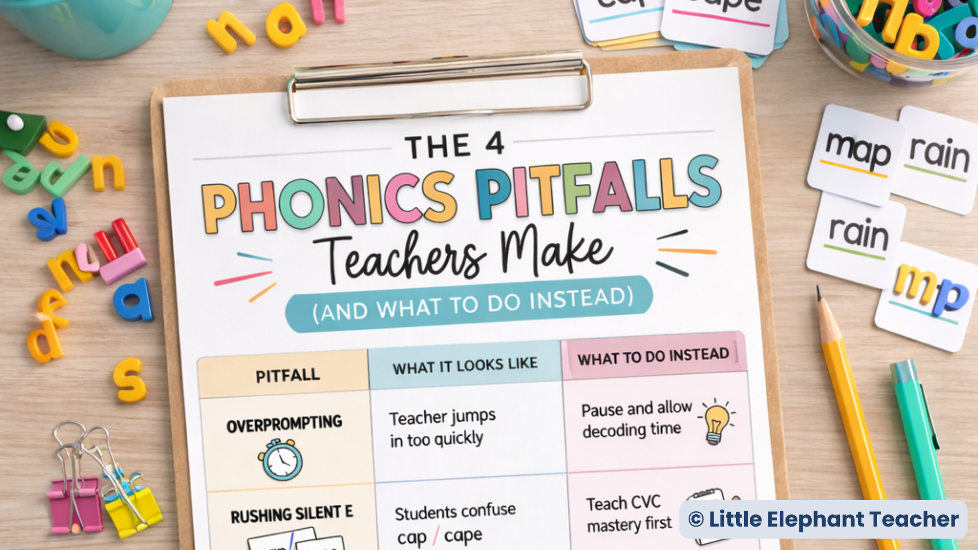 Common phonics mistakes teachers make and how to fix them quick reference guide