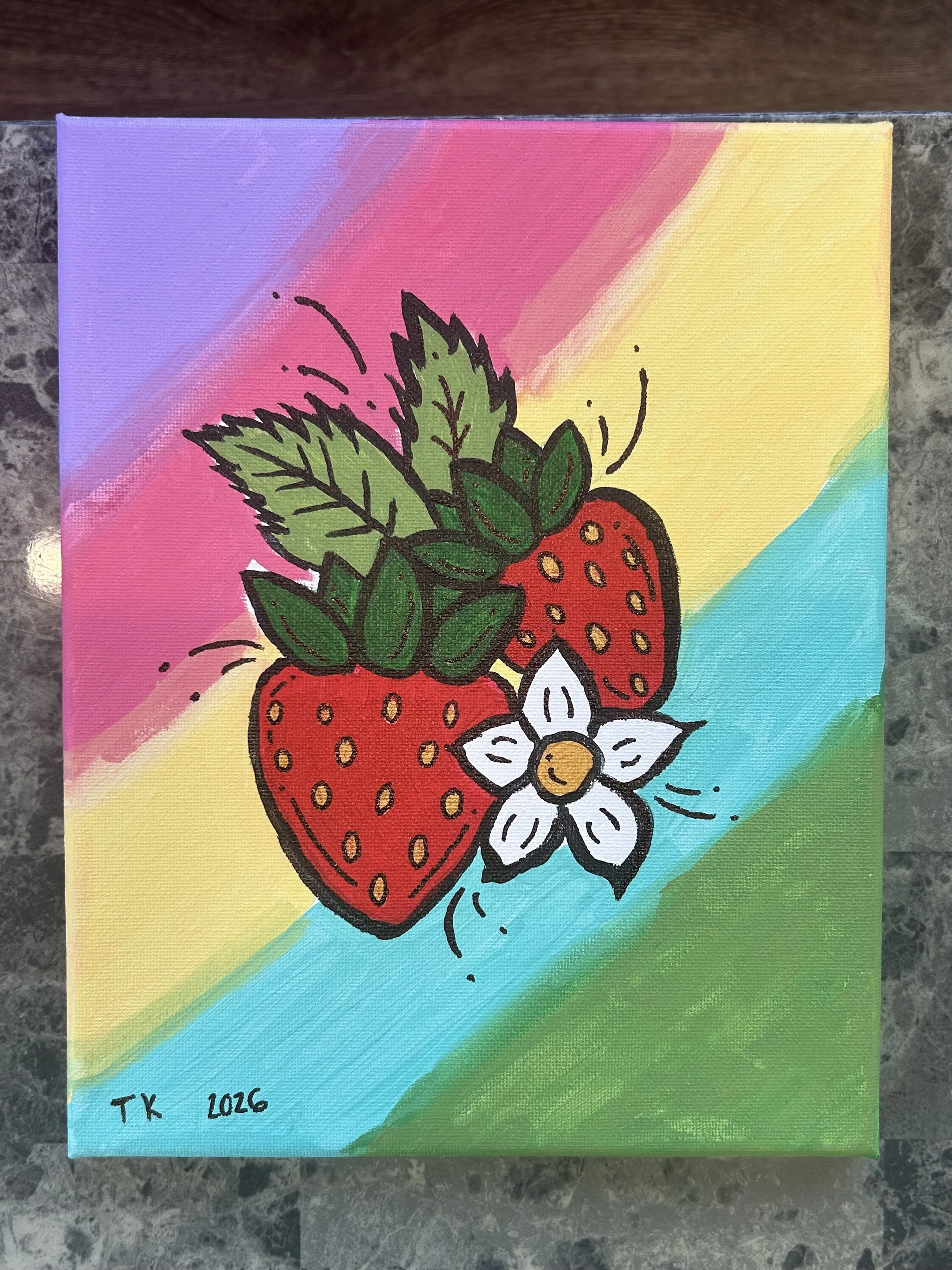 Student painting from the Woodland Arts Painting Workshop.