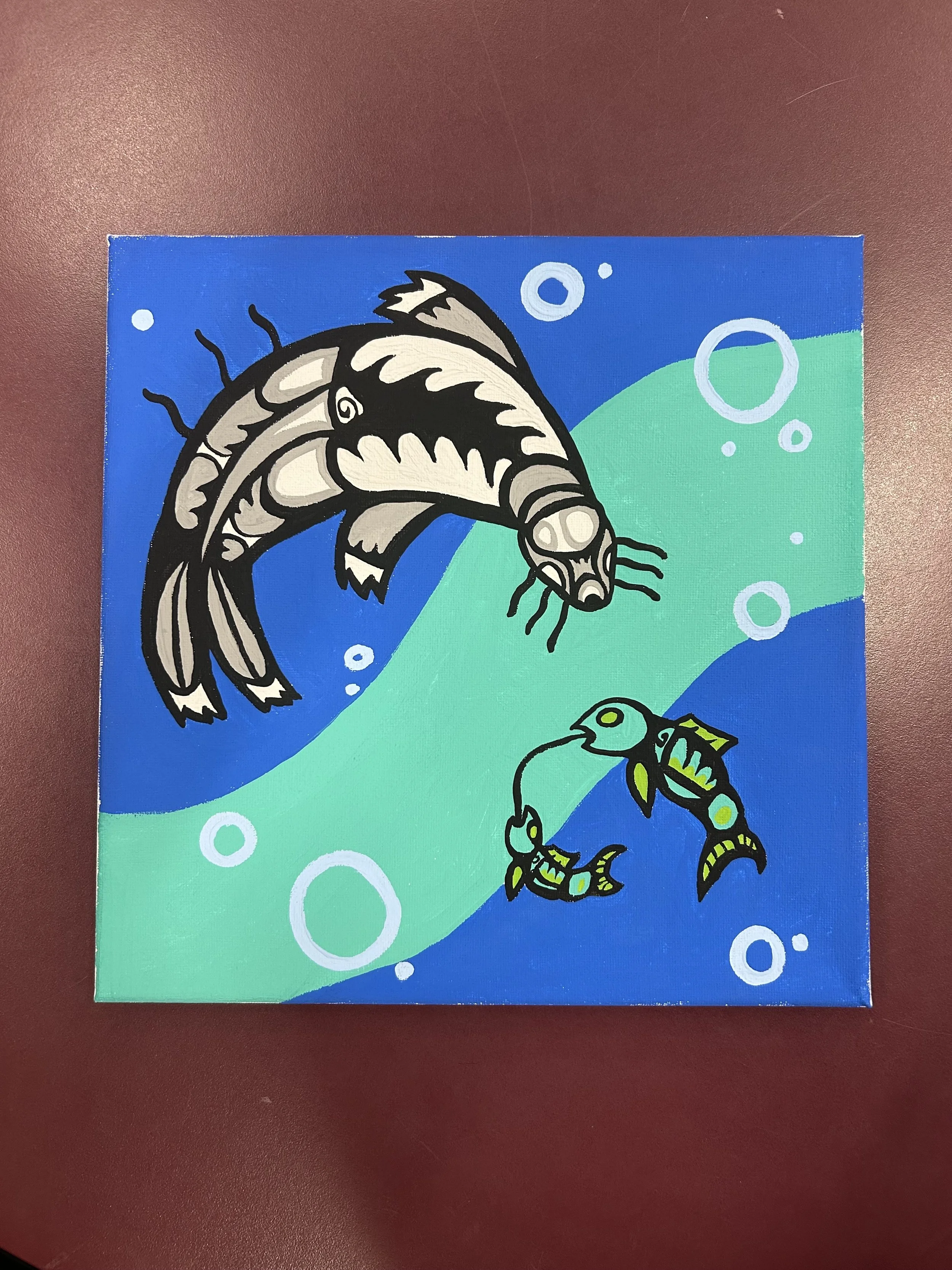 Student painting from the Woodland Arts Painting Workshop.