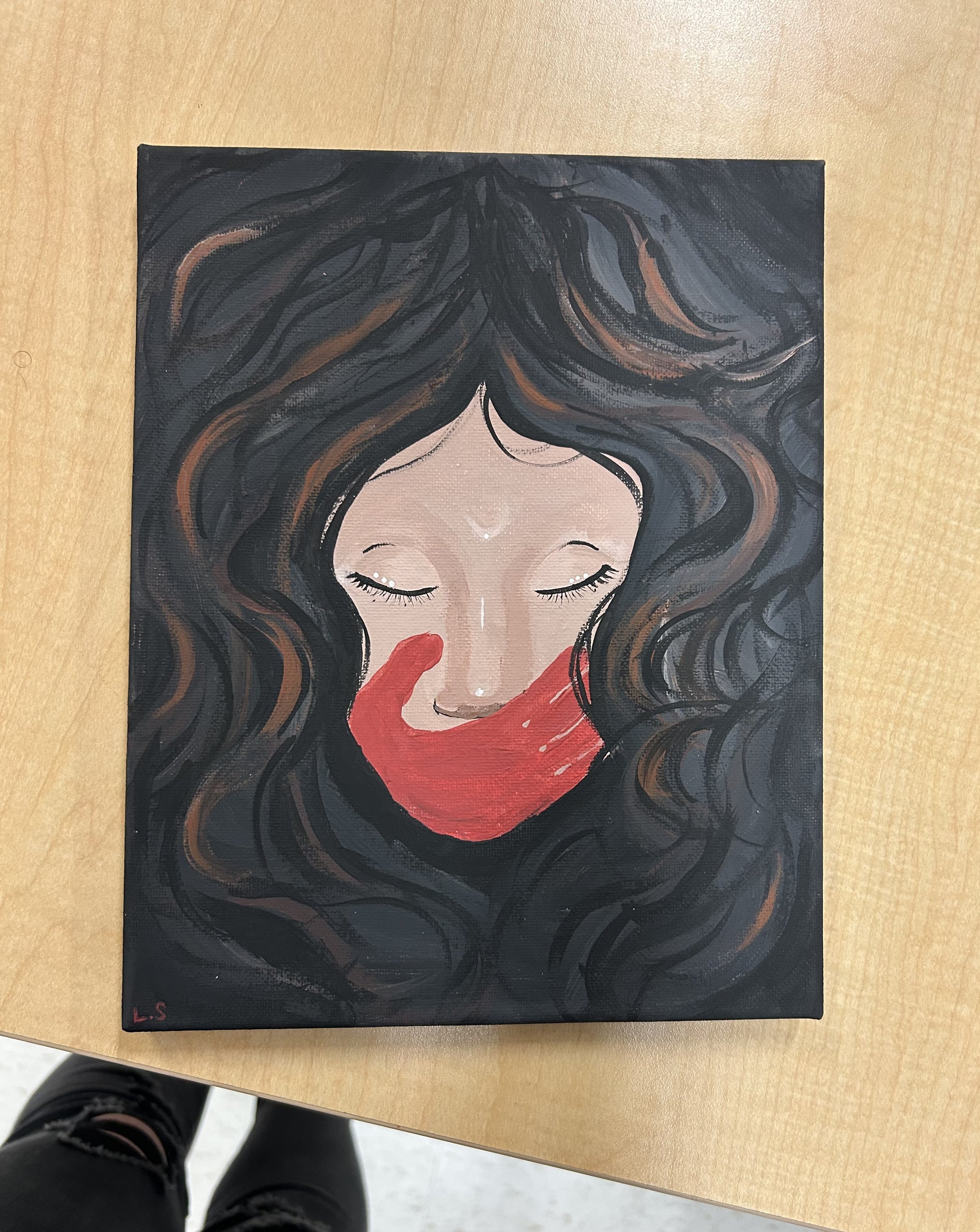 Student painting from the Woodland Arts Painting Workshop.