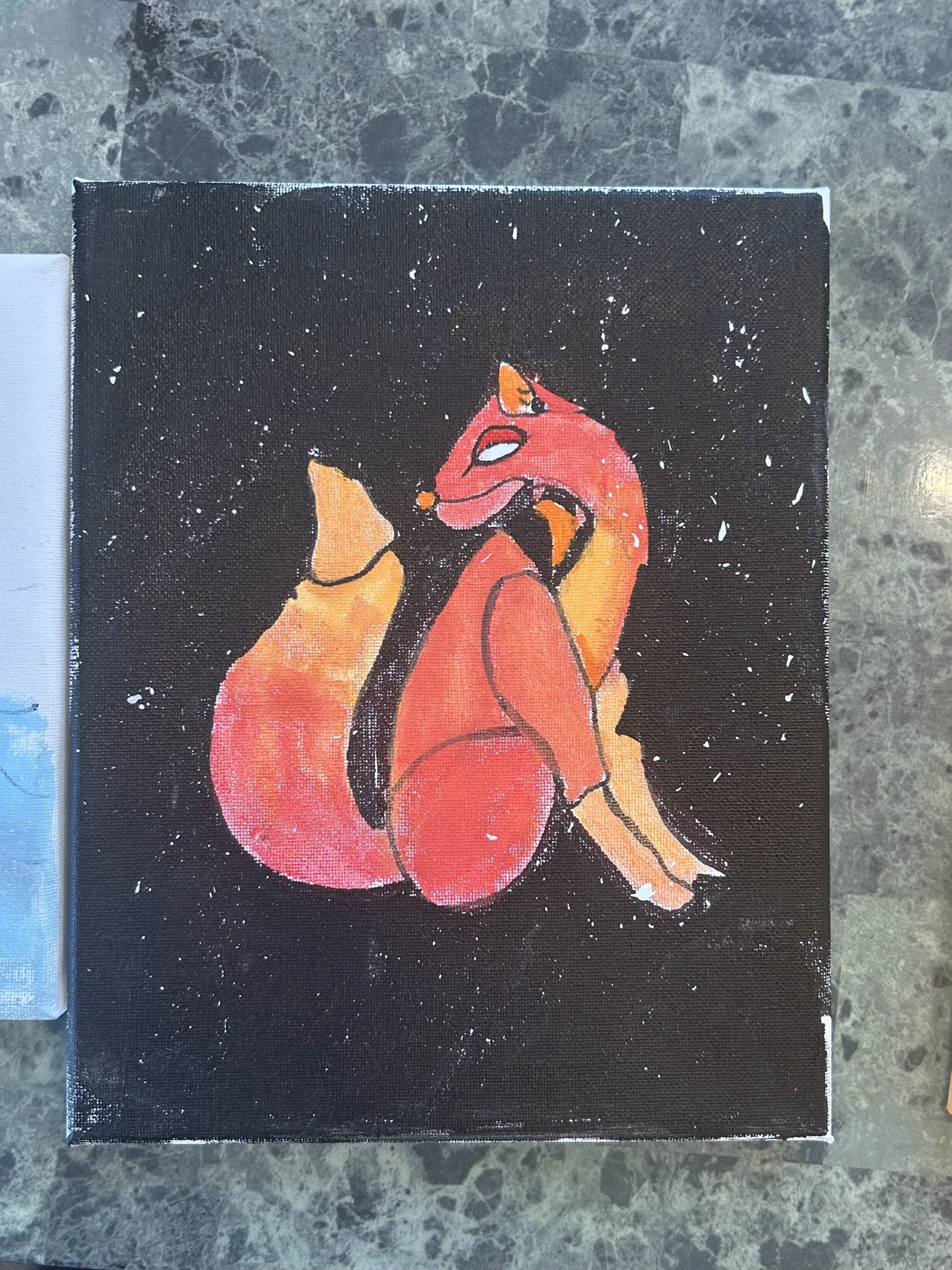 Student painting from the Woodland Arts Painting Workshop.
