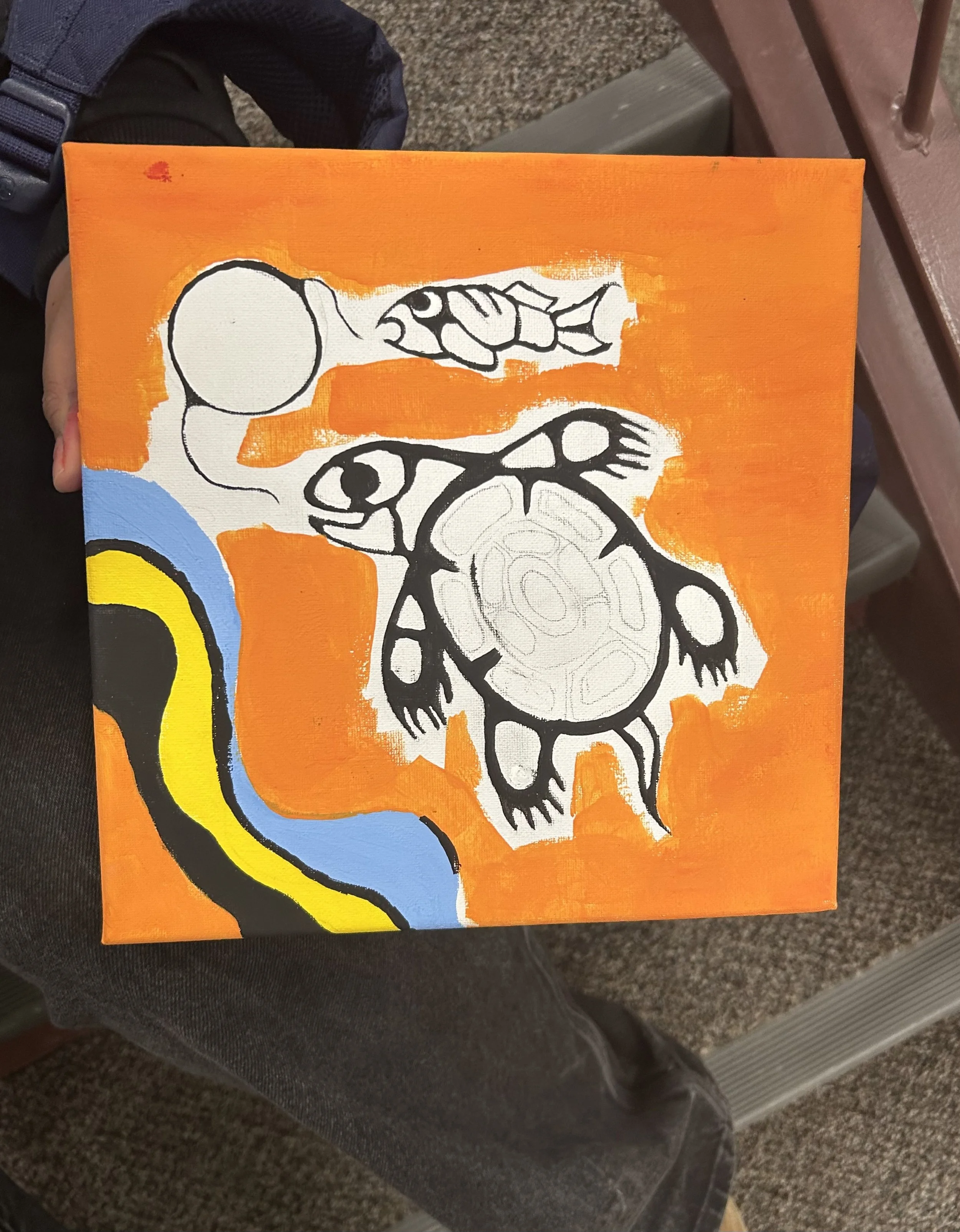 Student painting from the Woodland Arts Painting Workshop.