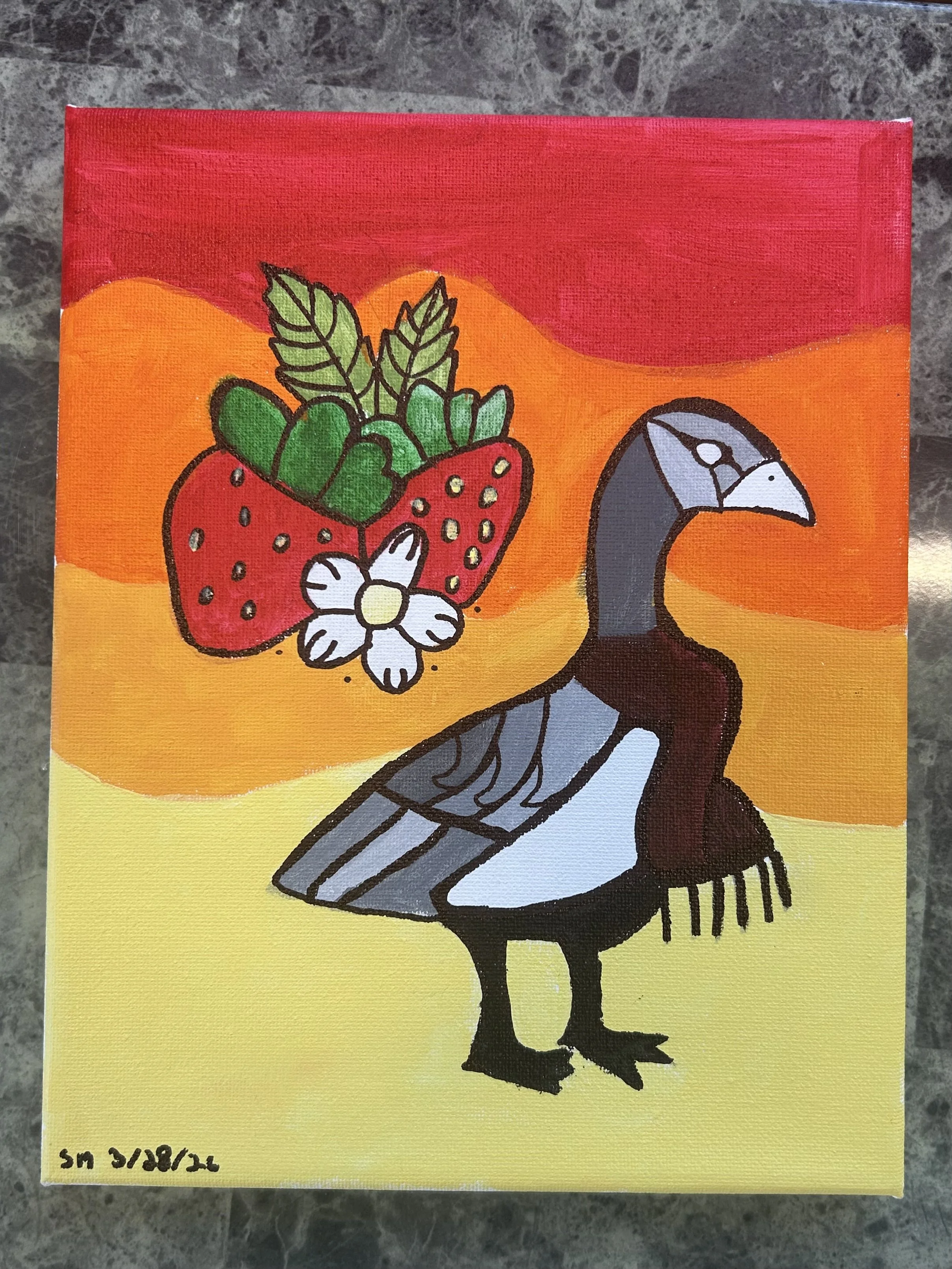 Student painting from the Woodland Arts Painting Workshop.