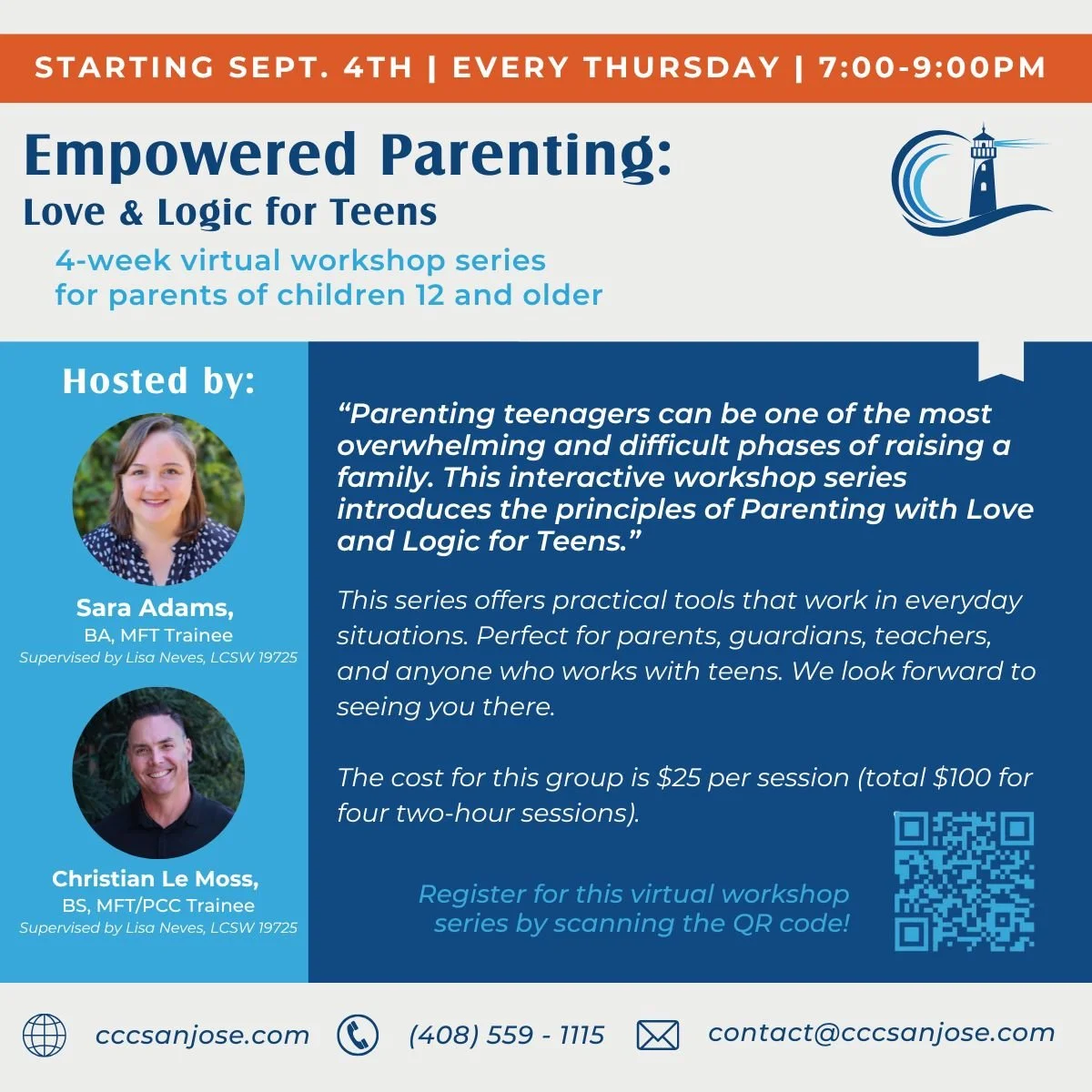 Empowered Parenting: Love & Logic for Teens - Virtual Workshop Series