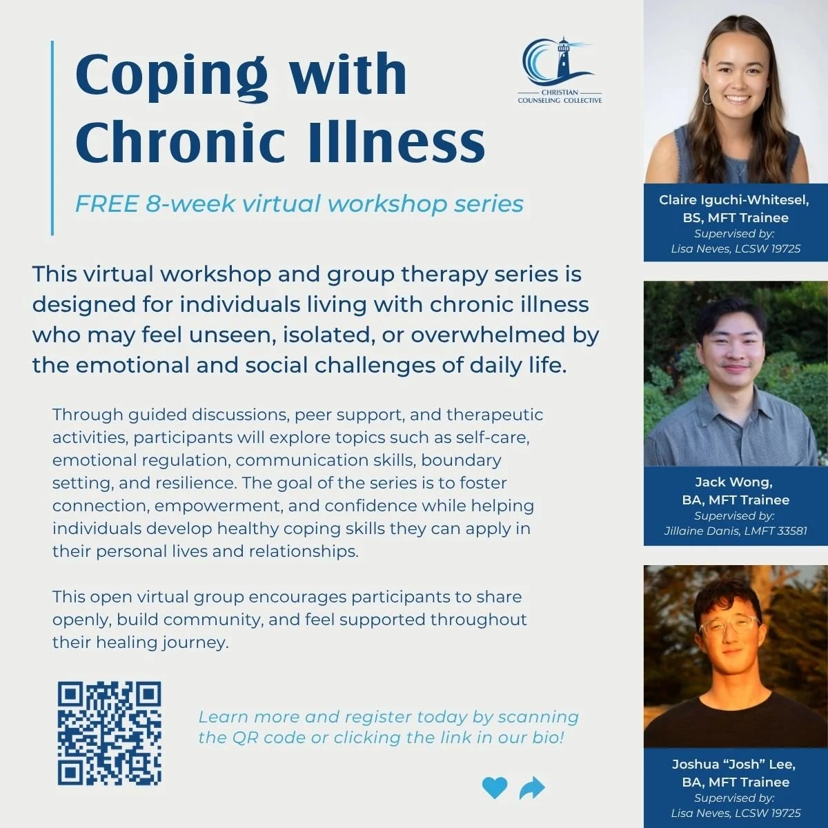 Coping with Chronic Illness: FREE eight-week virtual workshop series