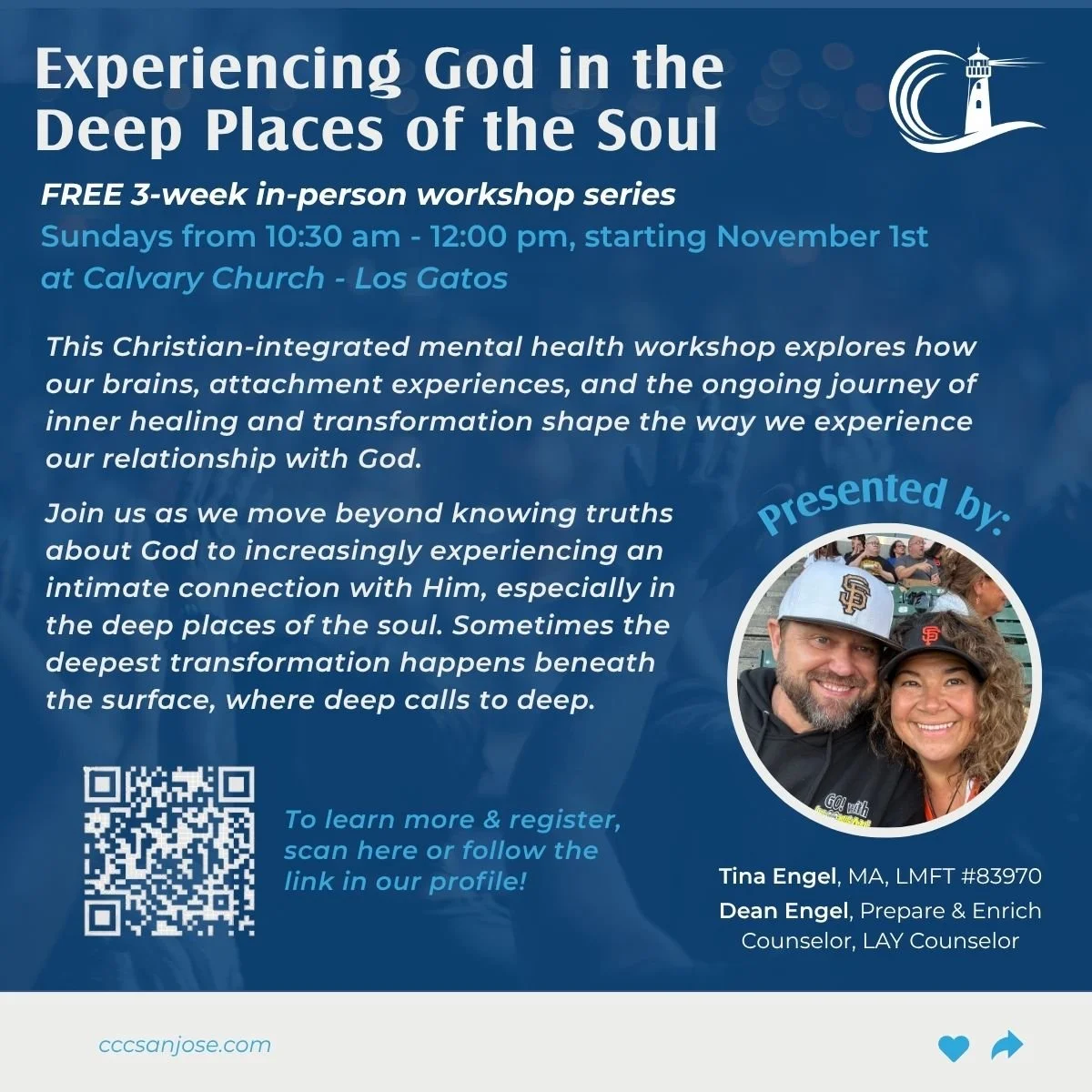 “Experiencing God in the Deep Places of the Soul” - FREE Three-week in-person workshop series