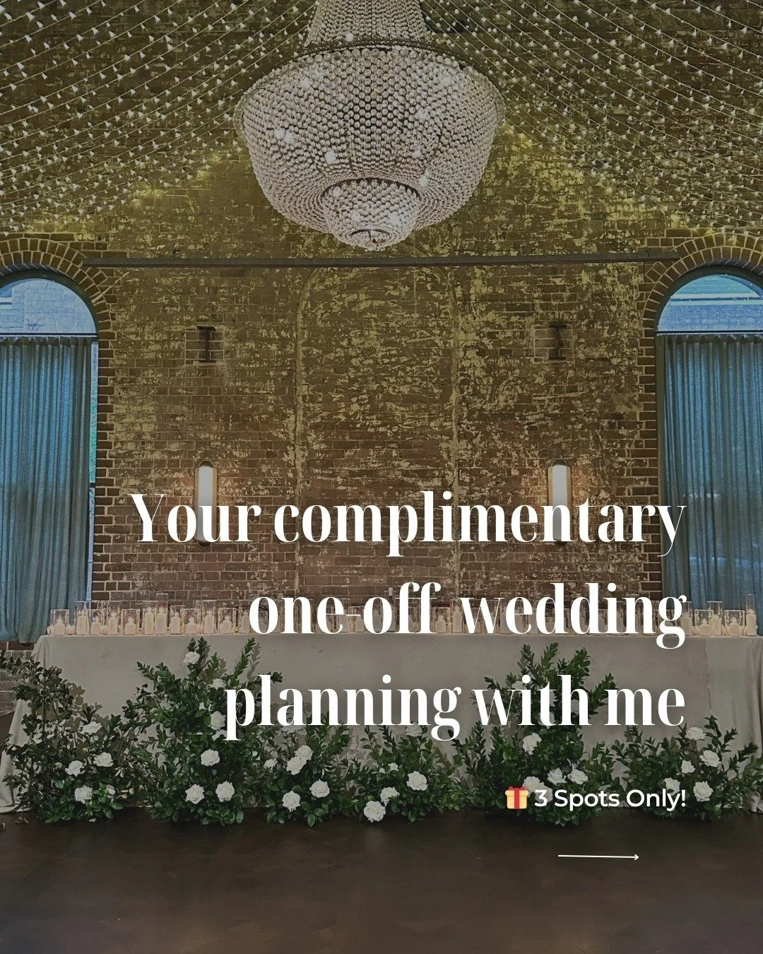 ✨ Complimentary One-Off 1:1 Wedding Planning Session - 3 Spots Only! ✨

Wedding planning in Sydney can be exciting&hellip; but also overwhelming. 
Timelines, vendors, and multiple celebrations can get tricky!

I&rsquo;m giving ✨3 couples a personalis