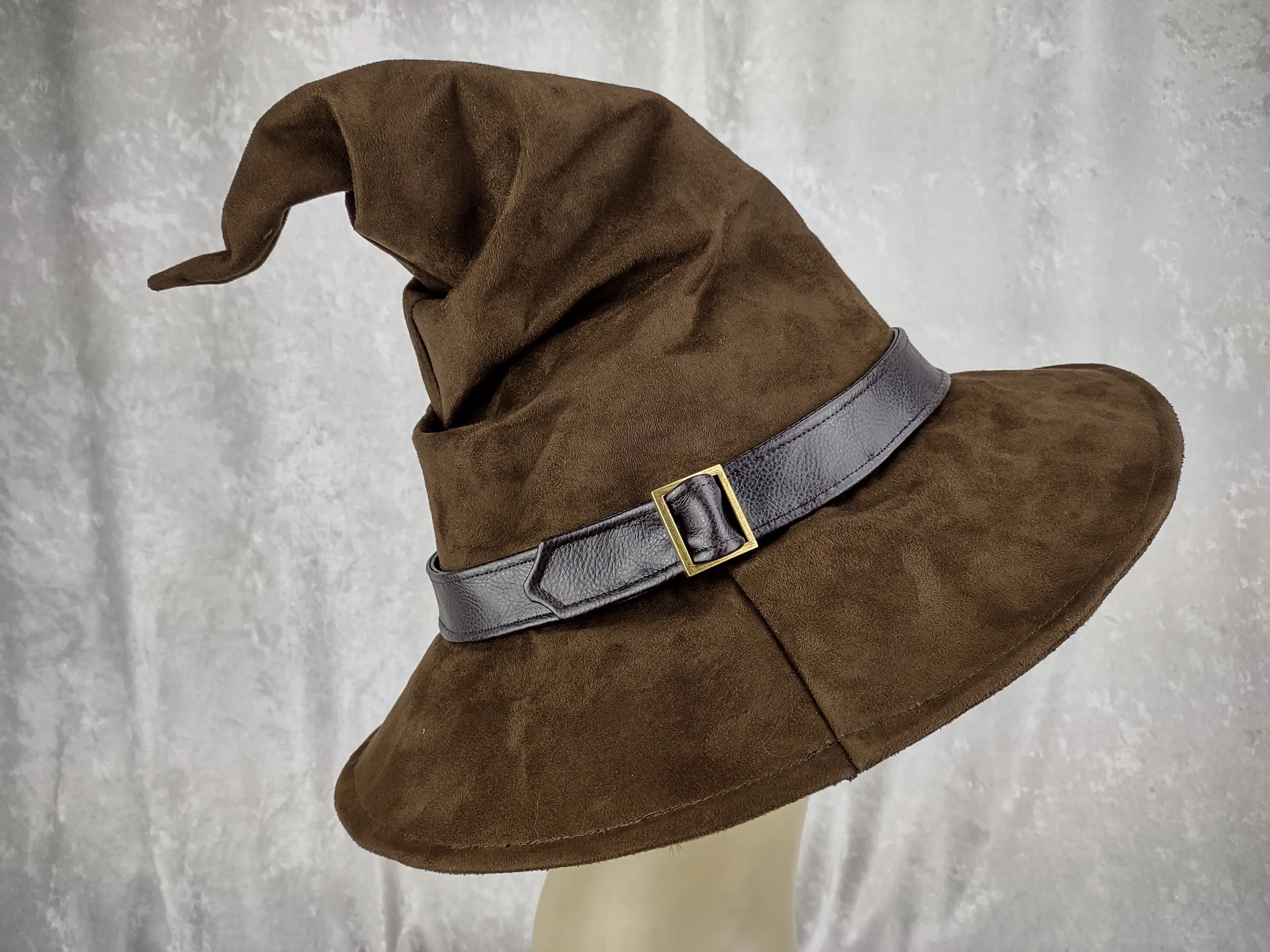 Brown Suede Witch/Wizard Hat Size Small