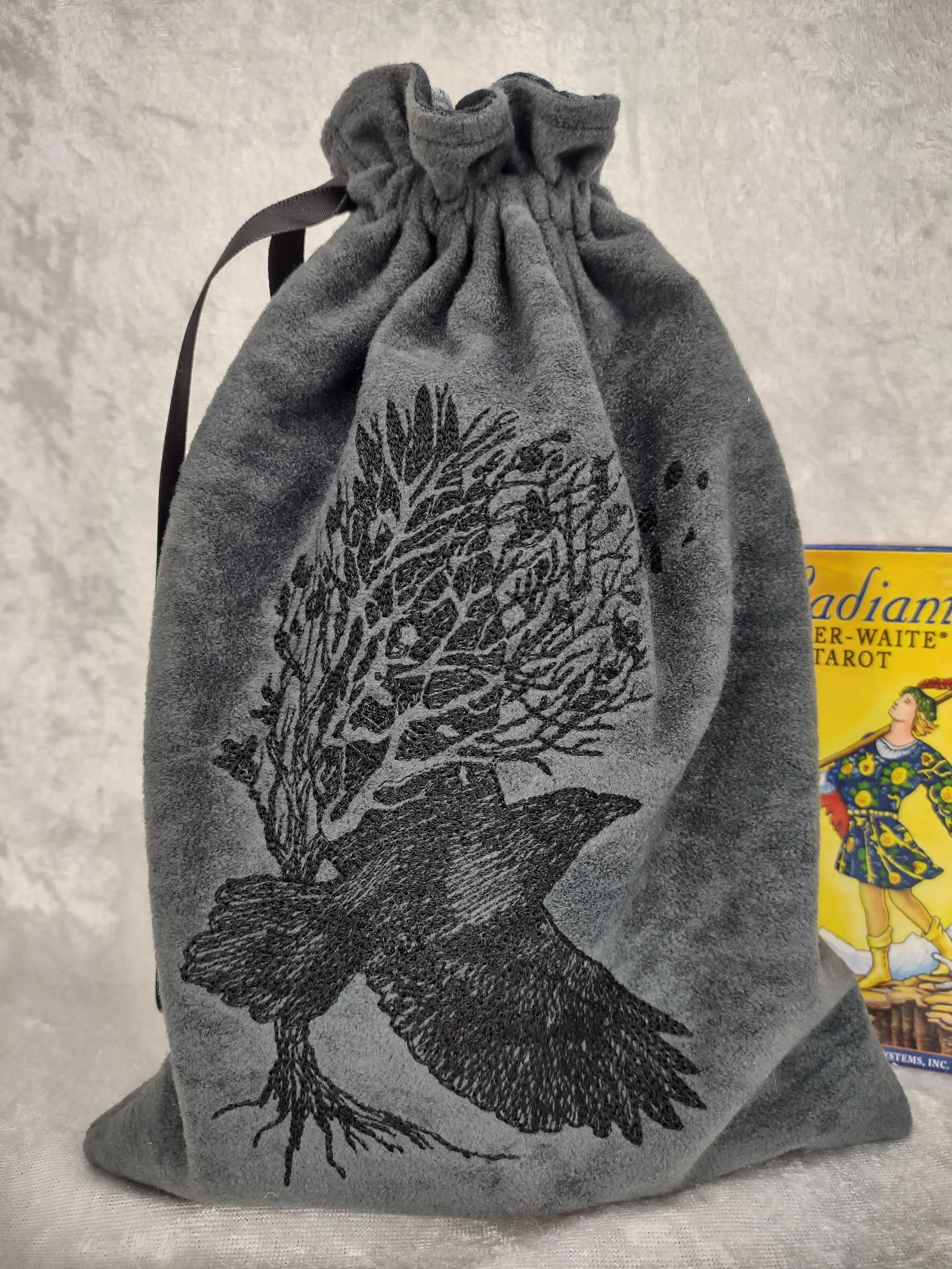 Raven Tree Embroidered Tarot Bag