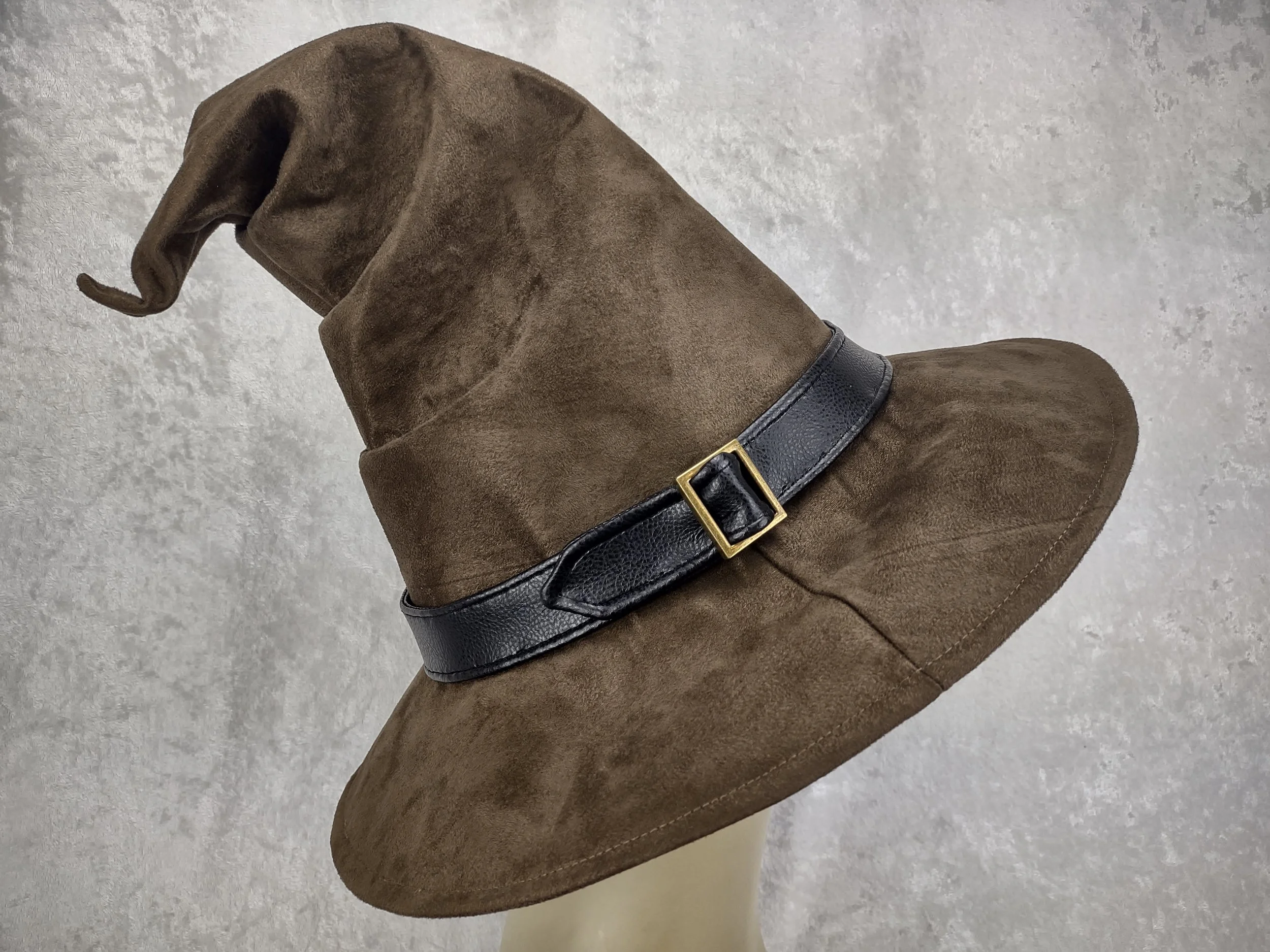 Brown Suede Witch/Wizard Hat Size Large
