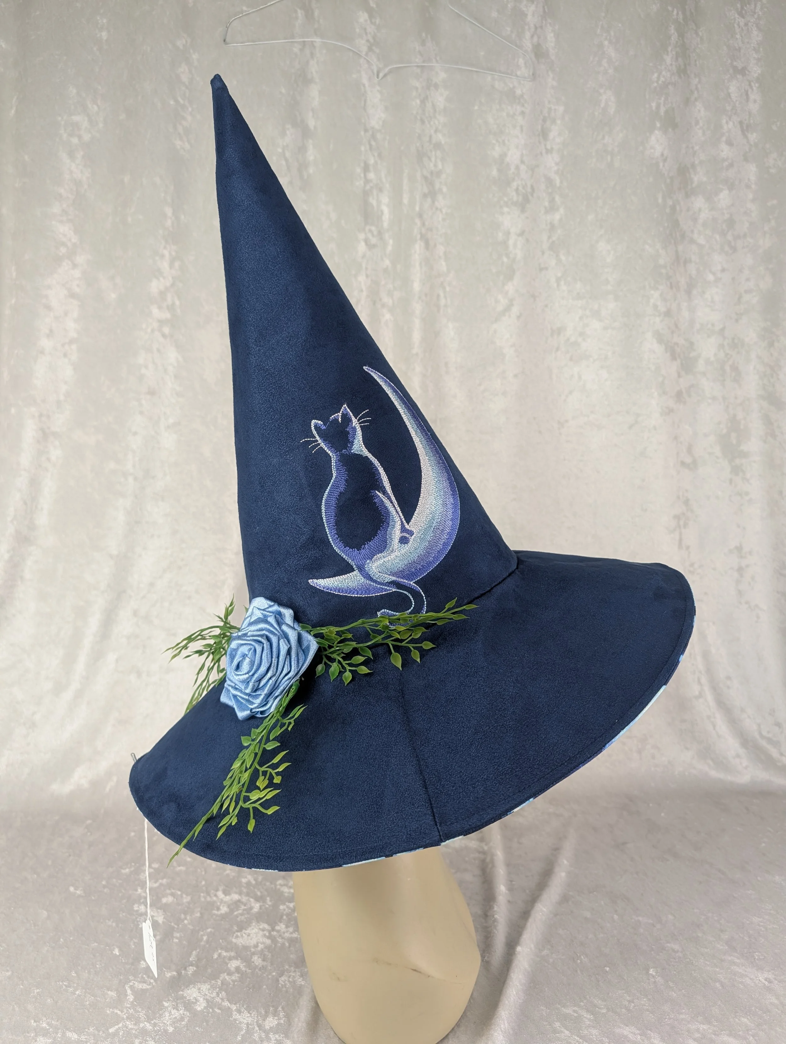 Blue Moon Suede Witch Hat Size Medium