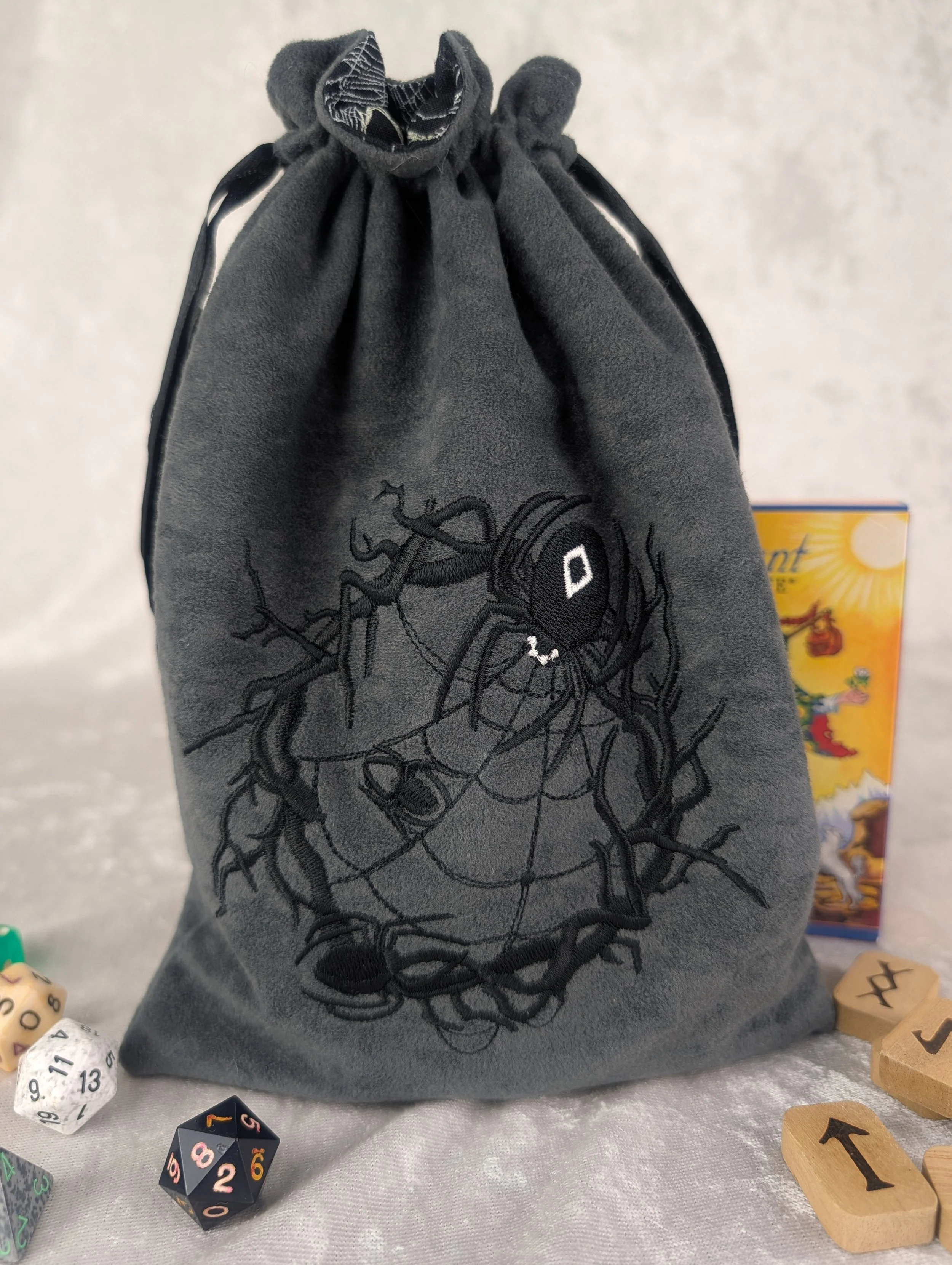 Spider Wreath Embroidered Tarot Bag