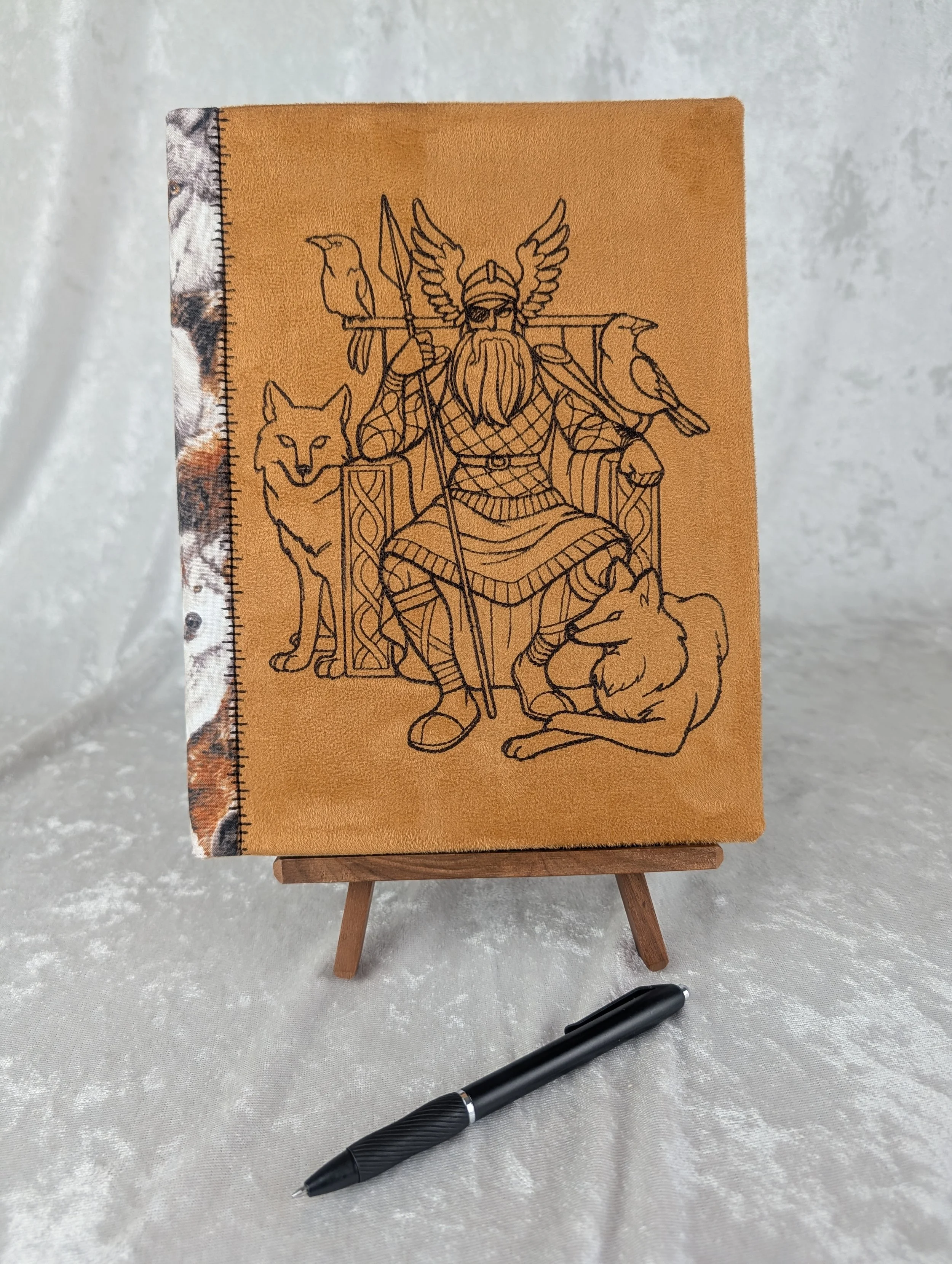 Odin Refillable Embroidered Notebook Cover with Notebook