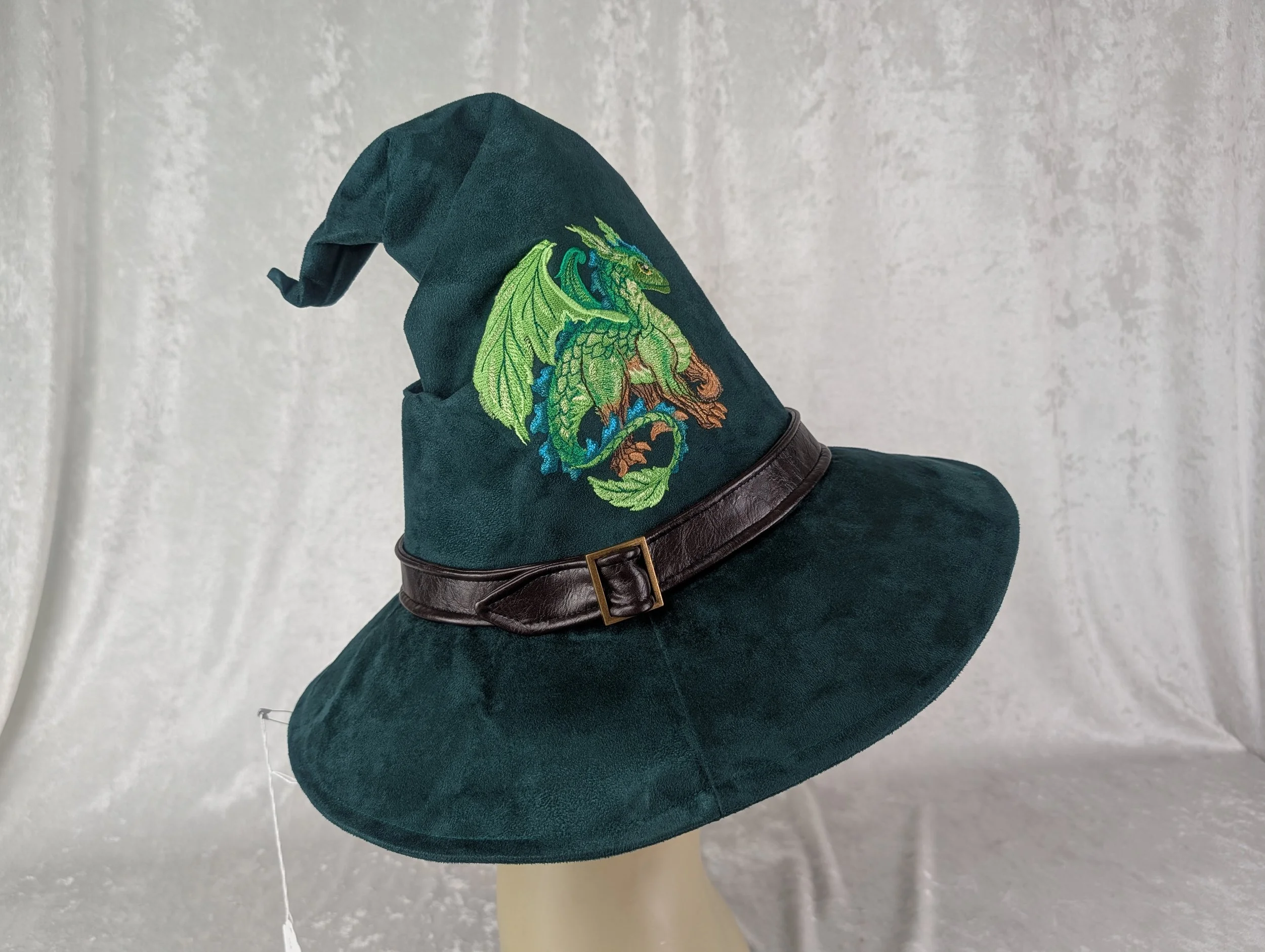 Green Tree Dragon Suede Witch/Wizard Hat Size Medium