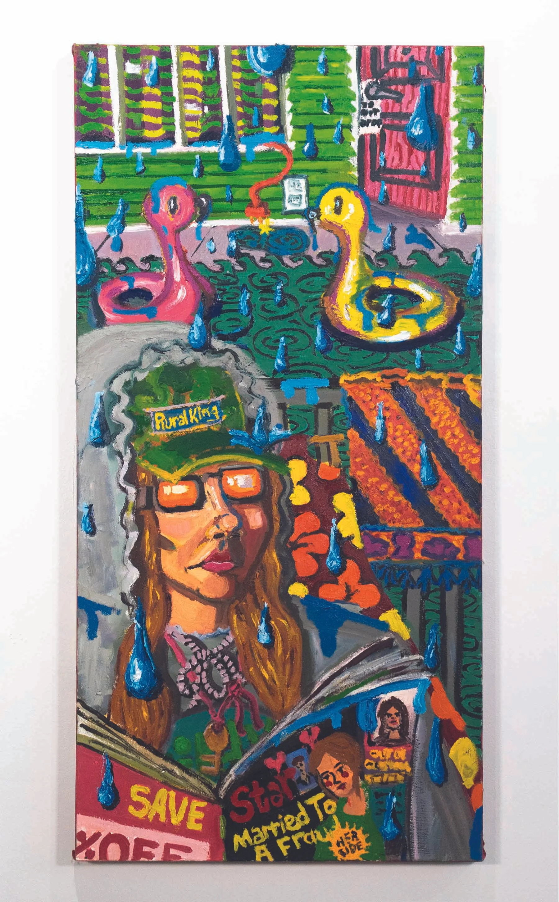 "Rain Check" 48x24 inches Oil on Canvas 2025