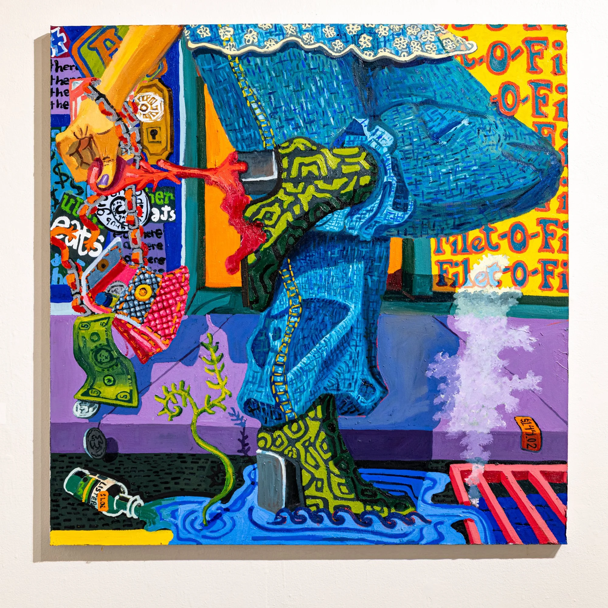 “Gumshoe” 48x48 inches, Oil on Canvas 2026