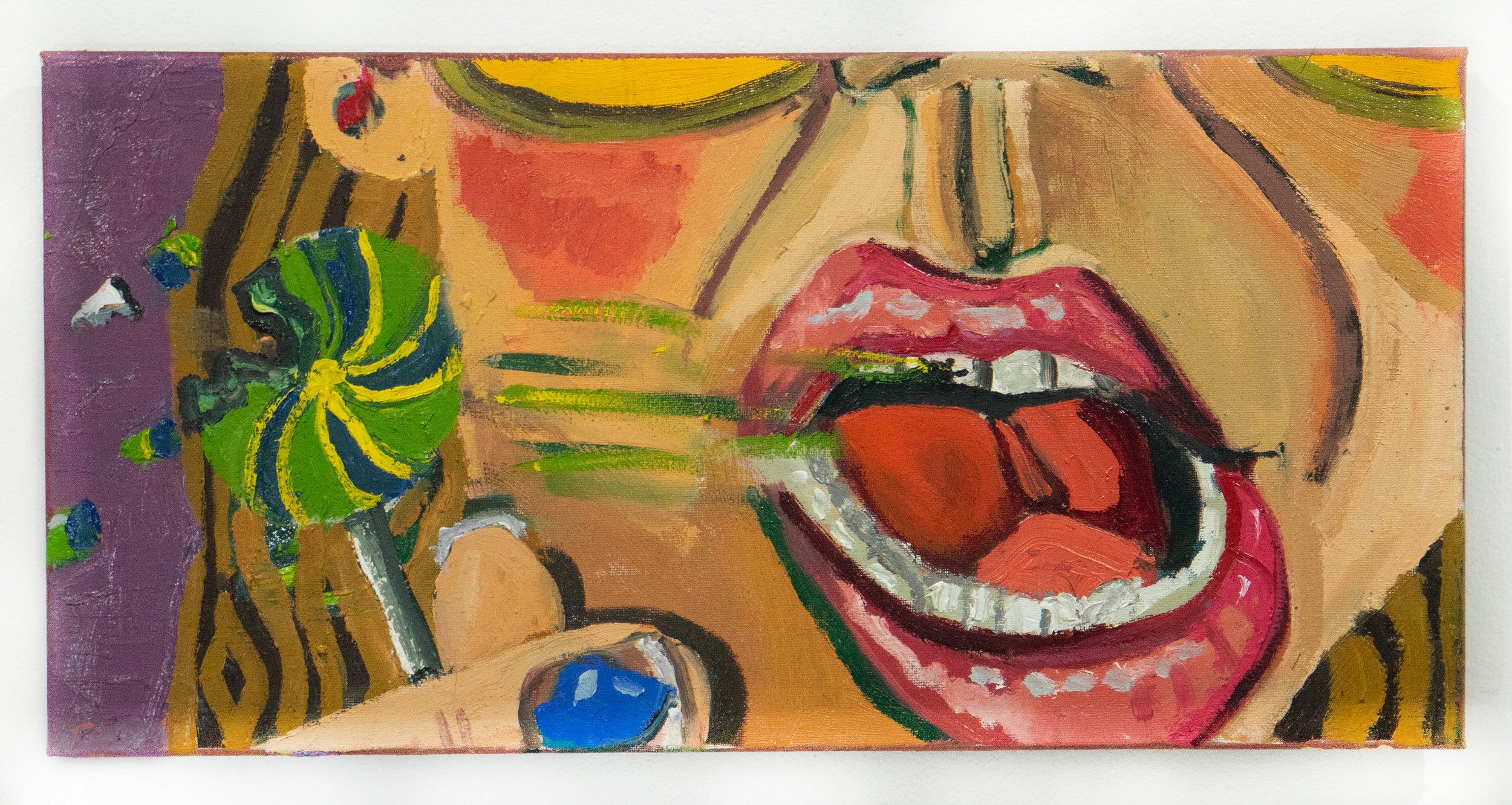 “Crunch” 6x12 inches, Oil on Canvas 2025