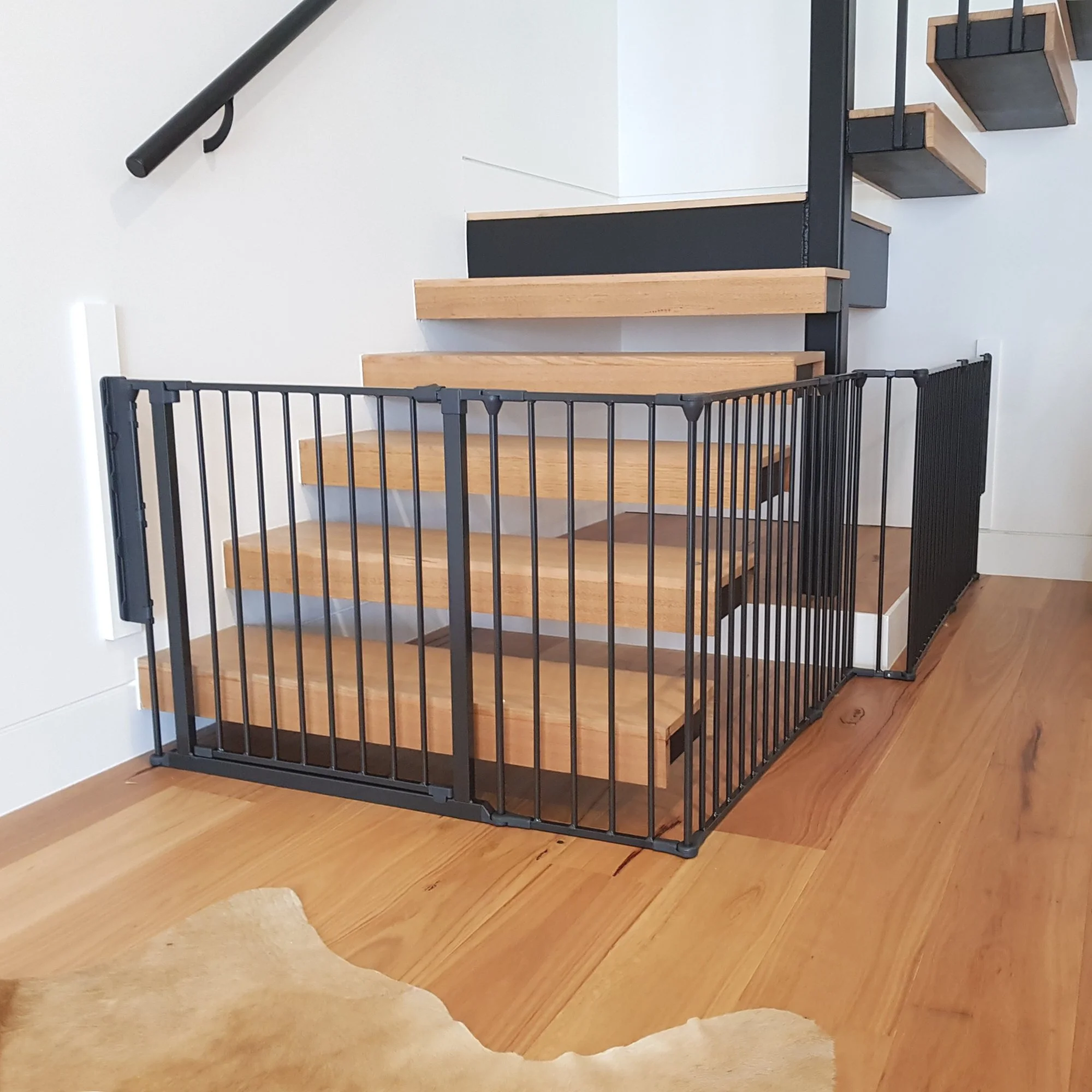 Baby Safety Gates for complex wrap around stairs Customised for installation and online delivery