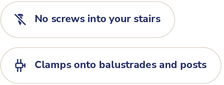 clamps, no screws