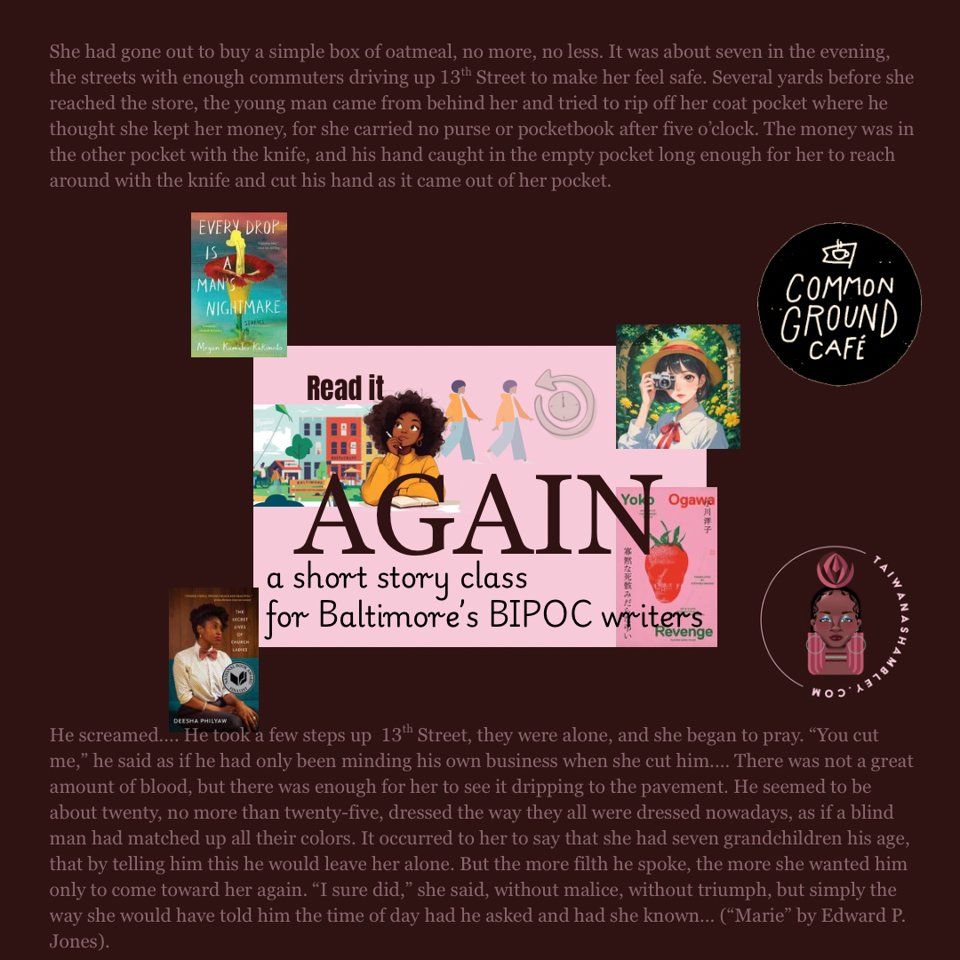 Read it Again: a short story class for Baltimore's BIPOC Writers