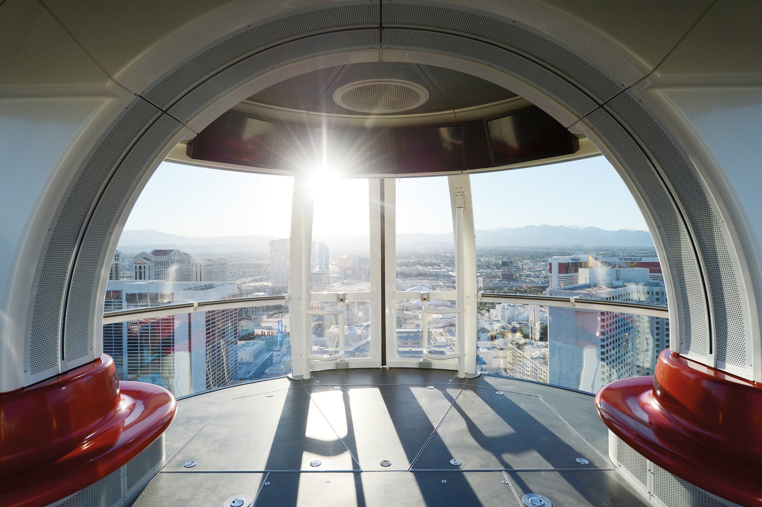  The High Roller at The LINQ Promenade offers a striking, bird’s eye view over the city.   Photo courtesy The LINQ  