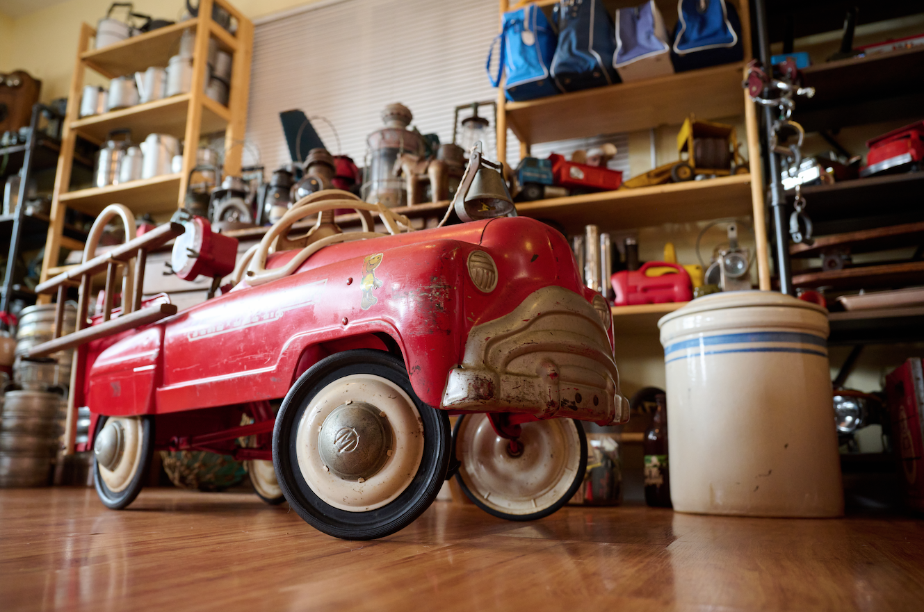  A few of his favorite things: Cummings has amassed a wide variety of collectibles, whether high in monetary value or sentimental. From toys to vintage wares, he has it all. He also appreciates working appliances including a 50-plus-year-old military
