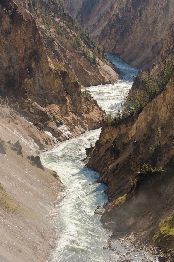  Yellowstone River from Brink of Lower Falls ( photo courtesy National Park Service/ Jacob W. Frank ).  