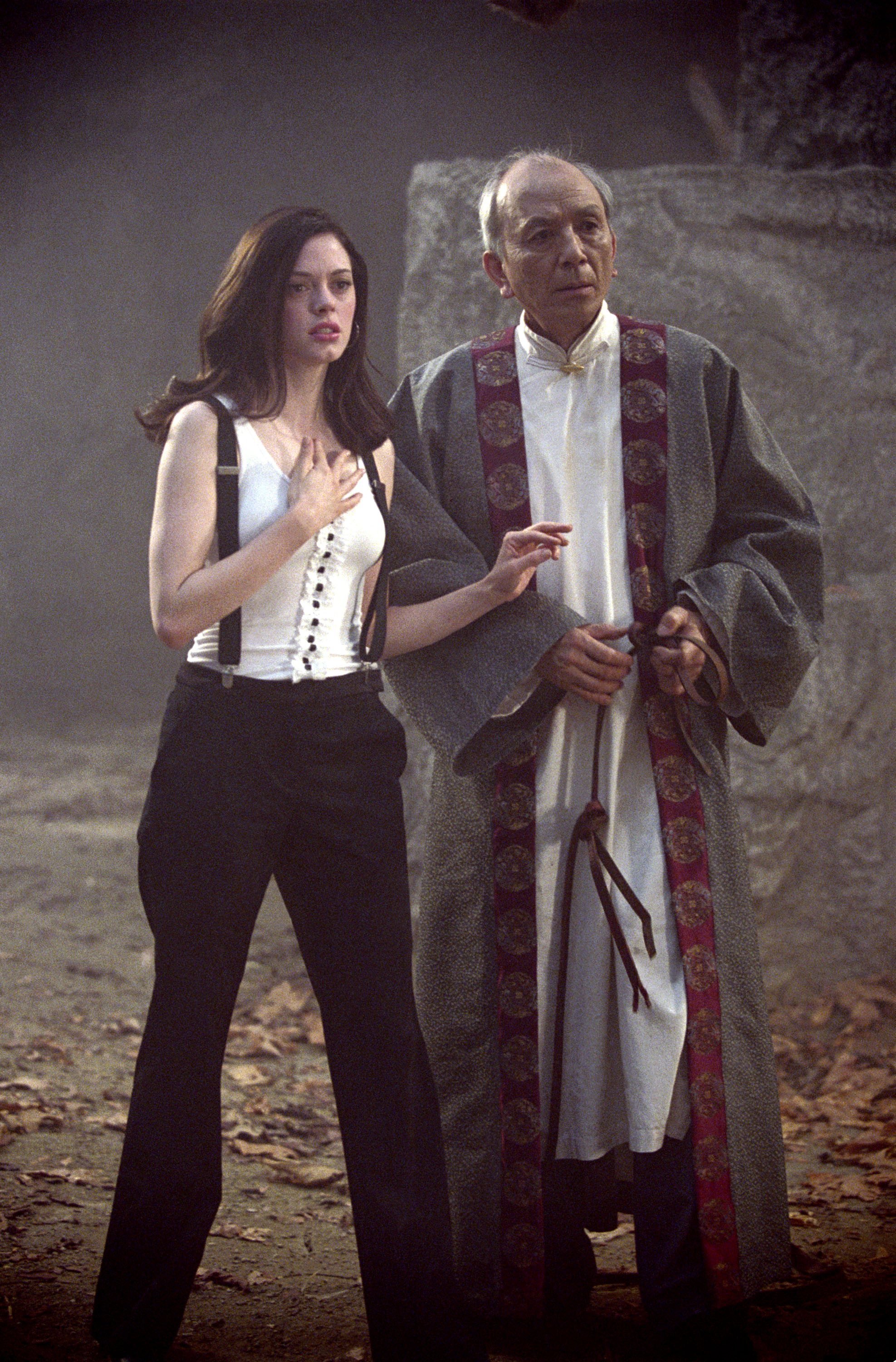  James Hong as Zen Master in the TV series  Charmed  with Rose McGowan (photo courtesy Spelling Television/ CBS Television Distribution). 