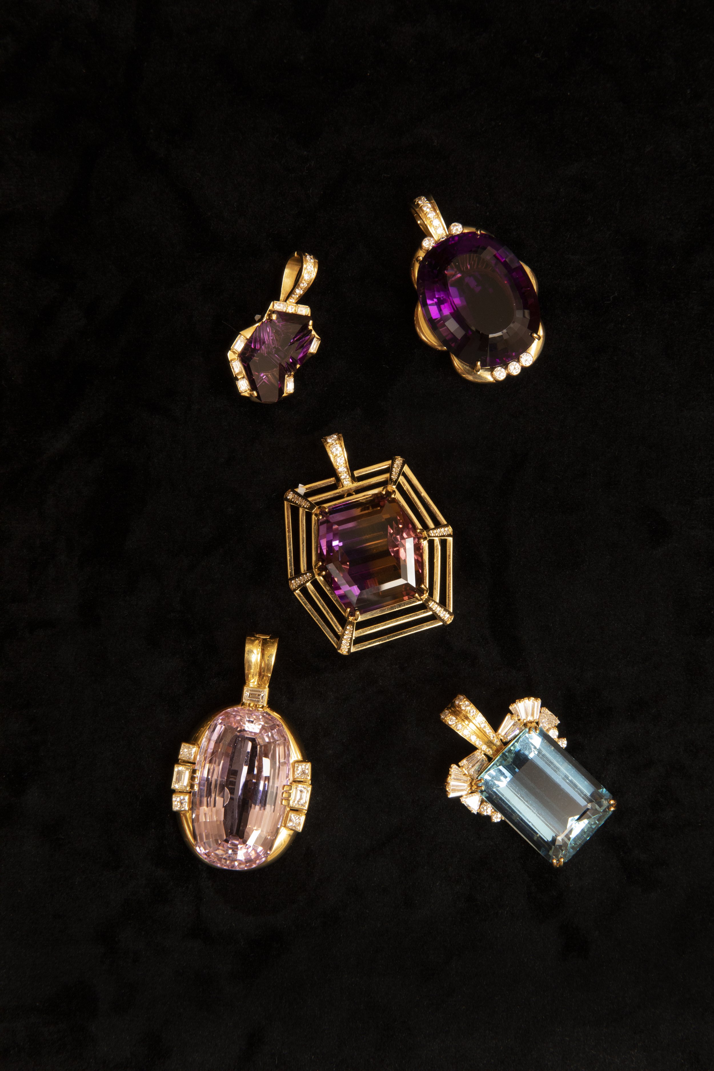  A peek into Bruce Bucky’s treasure chest from his global quest for precious gemstones.    Photos by Leah Friel  
