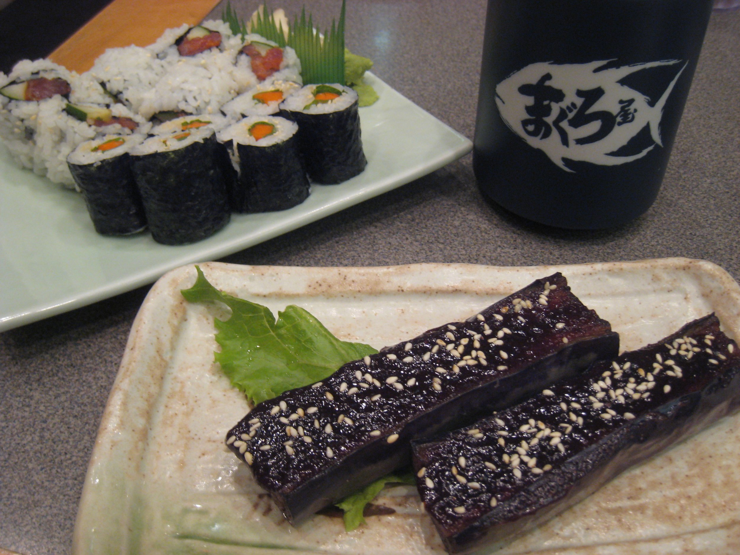  Maguro-Ya’s secret menu items include chicken nanban, nasu (eggplant) and konnyaku (konjac) dengaku and assorted vegetable nigiri sushi selections.  