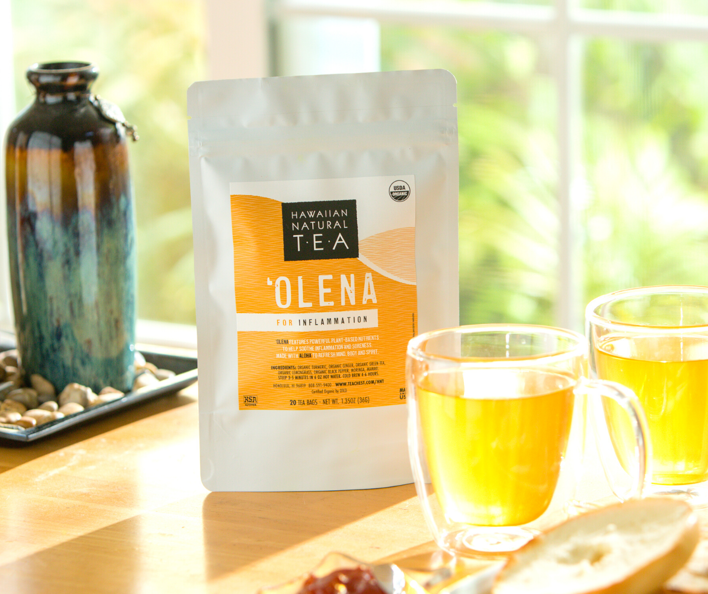  ‘Olena tea    Photo courtesy Tea Chest Hawaii  