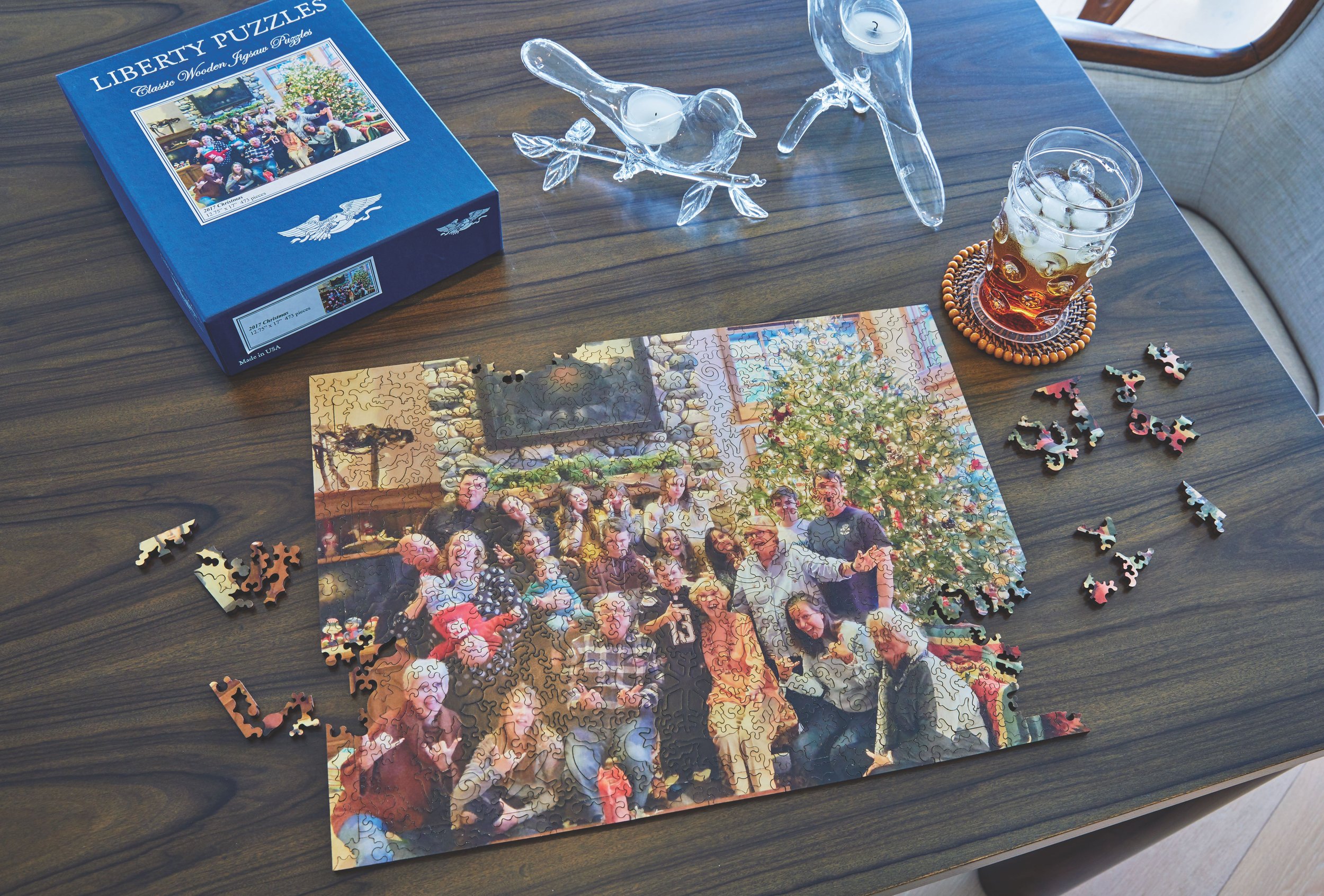  A custom-made Liberty Puzzle of Sharon’s family.  Photo by Kyle Rothenborg  