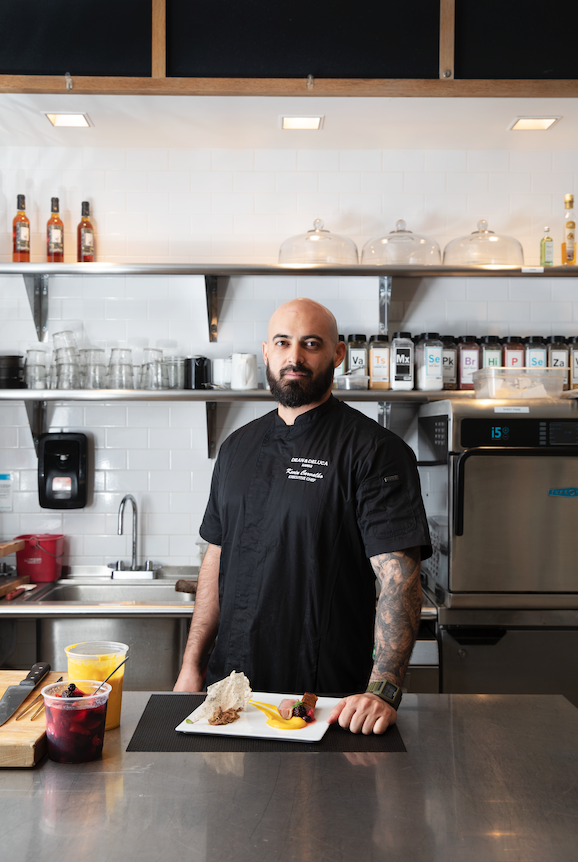  Chef Kevin Carvalho is excited about sharing his skills as a fisherman and forager with his team.    Photos by Leah Friel  