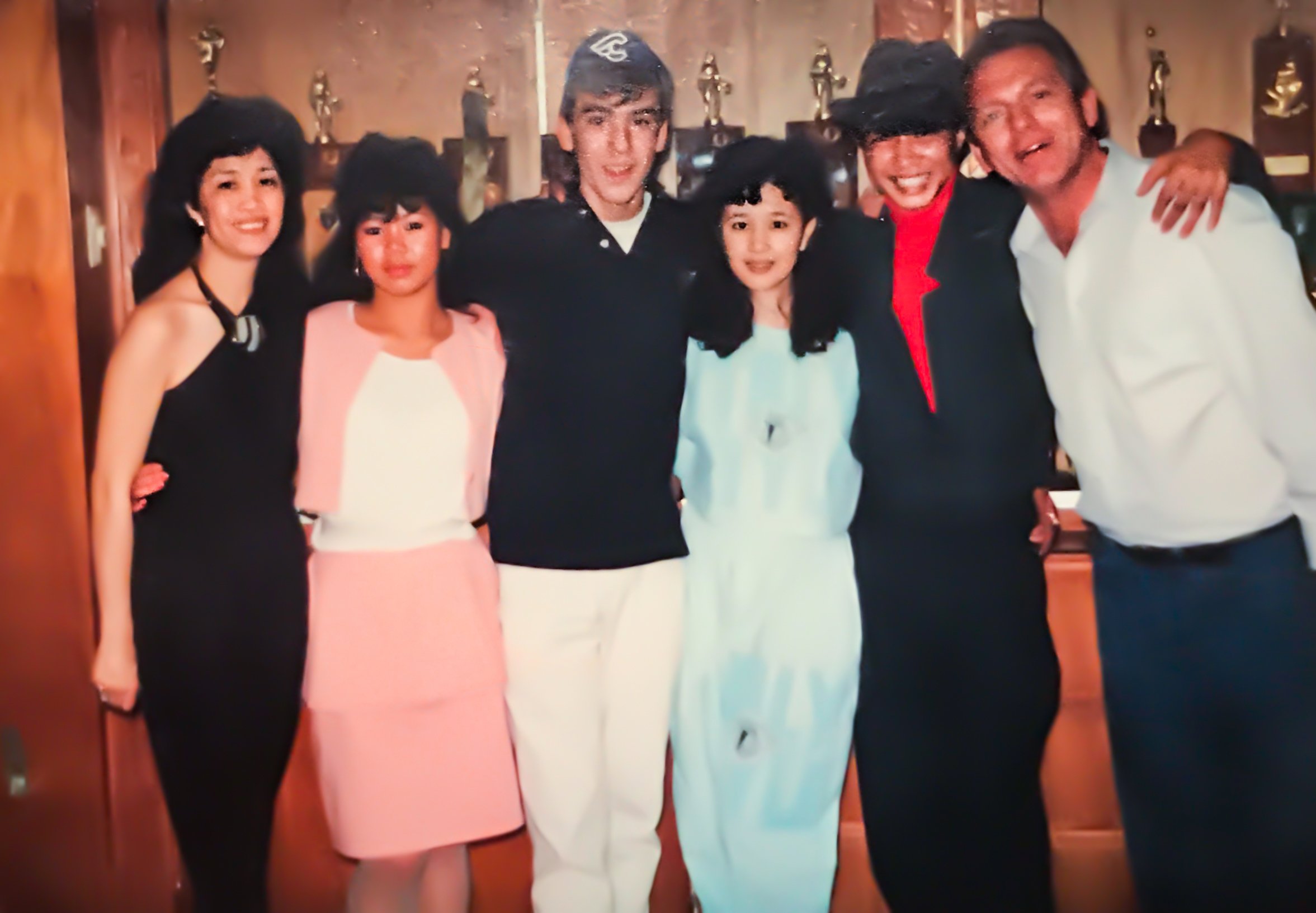  Jo Koy with his family&nbsp; — mom Josie, sisters Gemma and Rowena, brother Robert and dad Jack Herbert.  Photo courtesy Jo Koy   