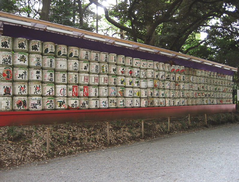  Sake barrels in Yoyogi Park 