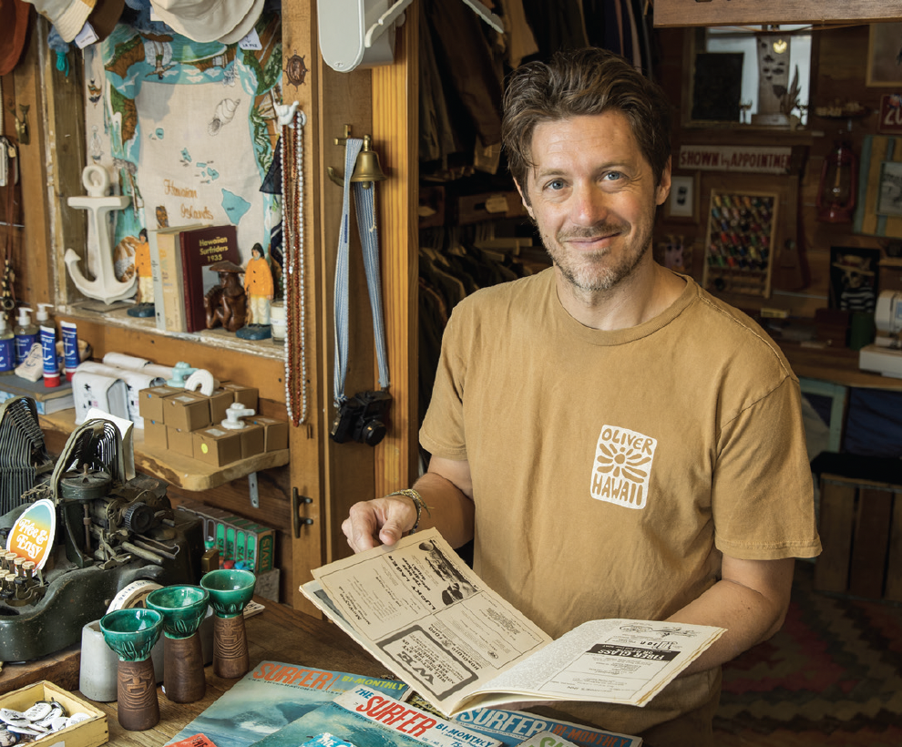  Moosman searches all over the globe for collectibles destined for the Hawaiian tourism market in mind — and especially his shop. 