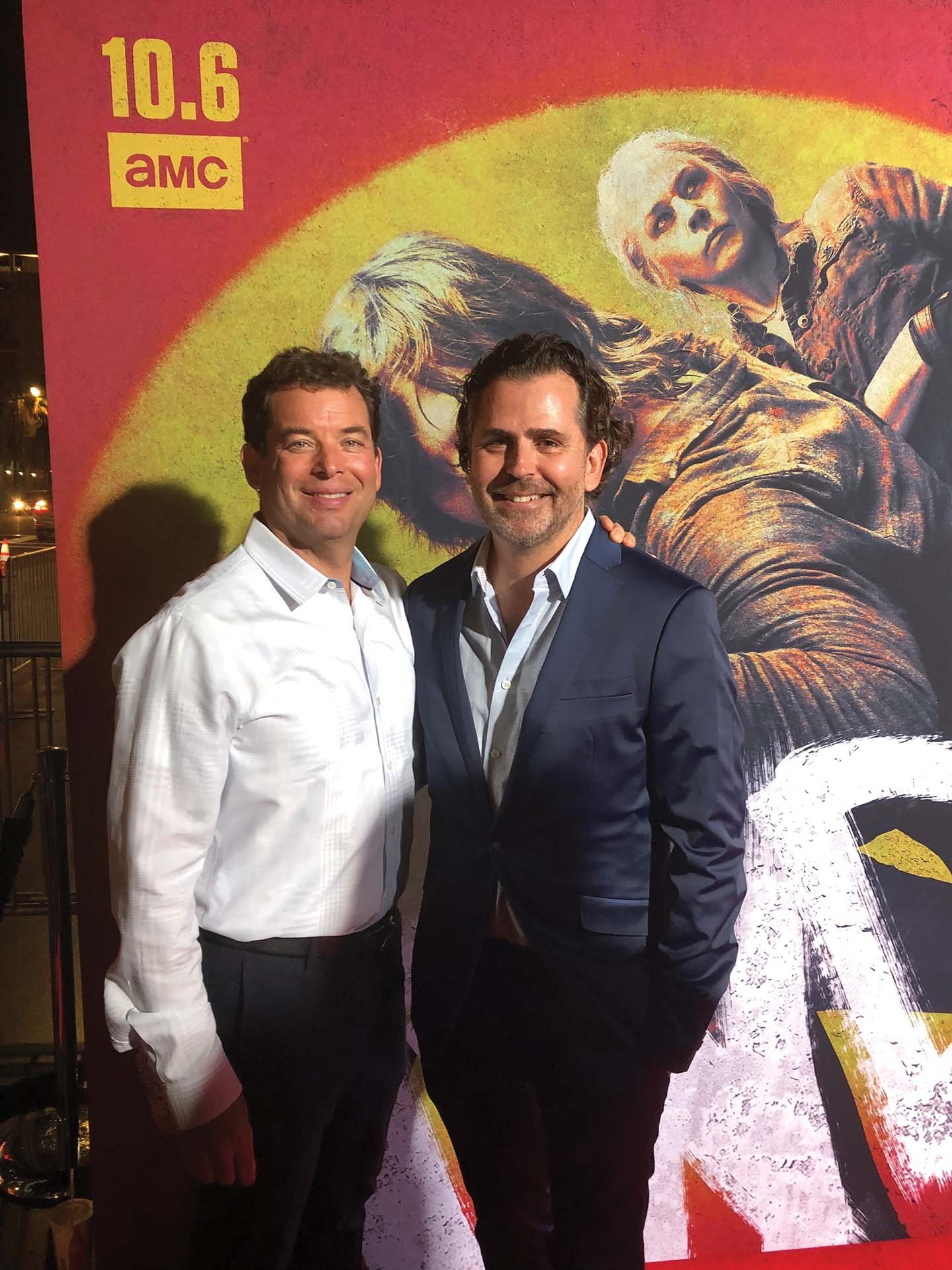  Incaprera with studio exec Mark Levenstein at The Walking Dead Premiere for Season 10.  Photo courtesy Incaprera  