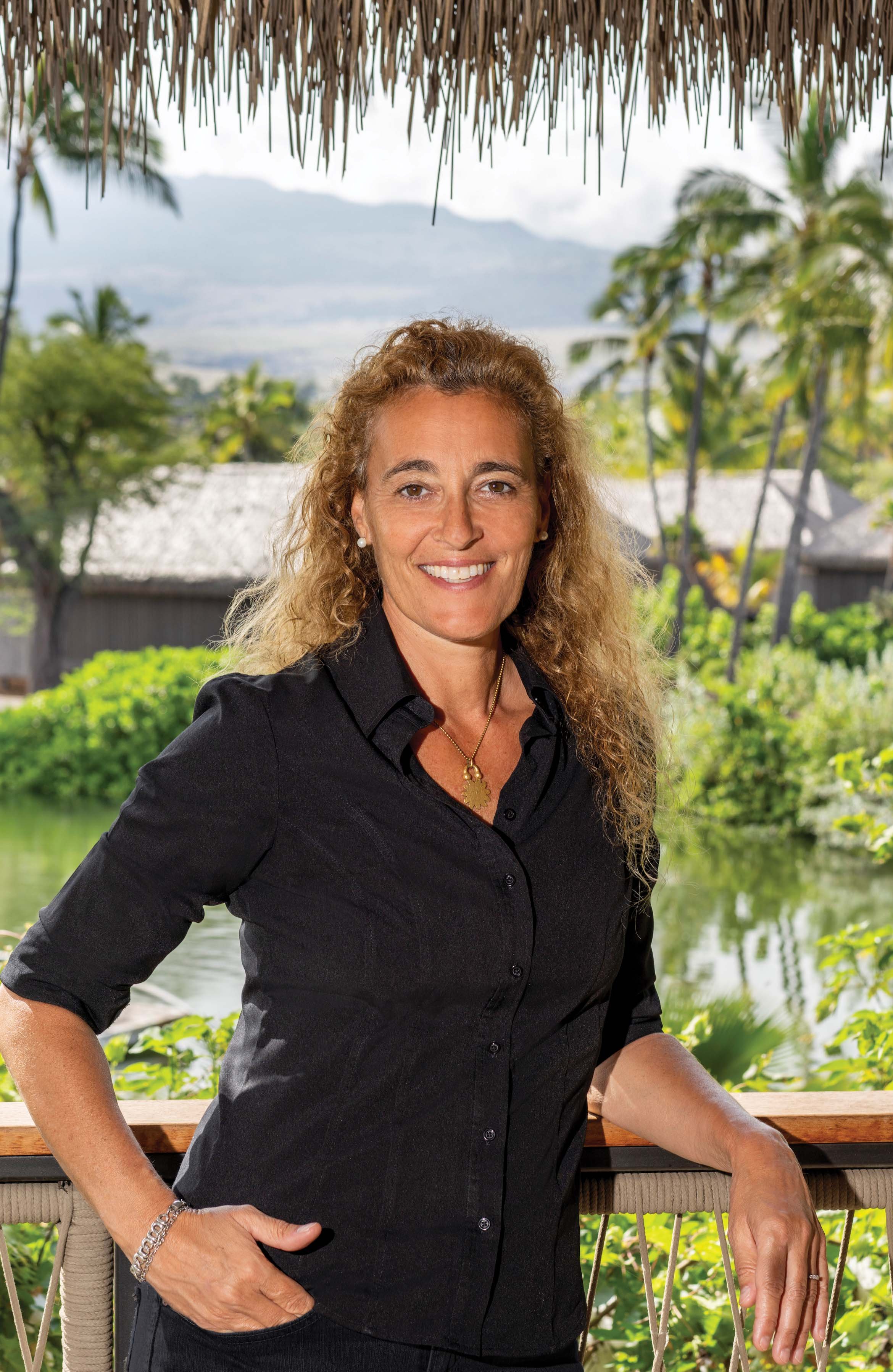  Estornell may originally be from Spain, as well as have an impressive résumé of resorts in Cabo and Mexico, just to  name a few — but  she names the new Hawai‘i Rosewood Resort the one she’s  most proud of.  All photos courtesy Kona  Village/Rosewoo