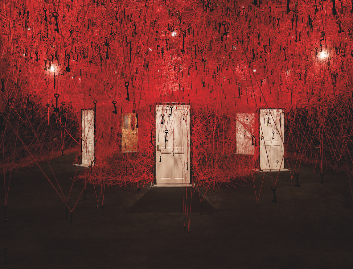  The Locked Room, 2016, by Chiharu Shiota (copyright VG Bild-Kunst, Bonn, 2019 and the artist) 