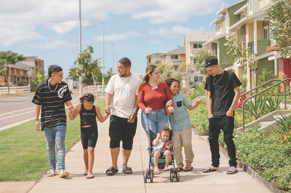  Hawai‘i Community Lending (HCL) has distributed over $30 million in grant and loan capital, supporting over 3,000 local families, such as those pictured here.  Photos courtesy HCL   