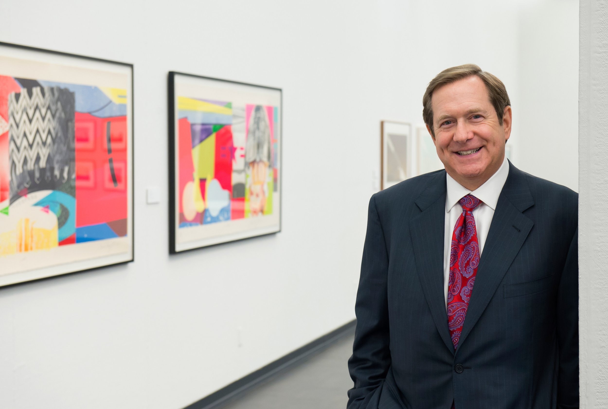  Jordan Schnitzer at the exhibition  Made in U.S.A.: Rosenquist/Ruscha  at the Jordan Schnitzer Museum of Art WSU during a reception celebrating his $5 million gift for the University’s new museum.   Photo by Bob Hubner, WSU Photo Services, Washingto